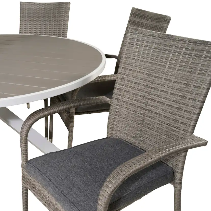 Spisegruppe Venture Home Pincy Ø140 med 6 Asta Stoler