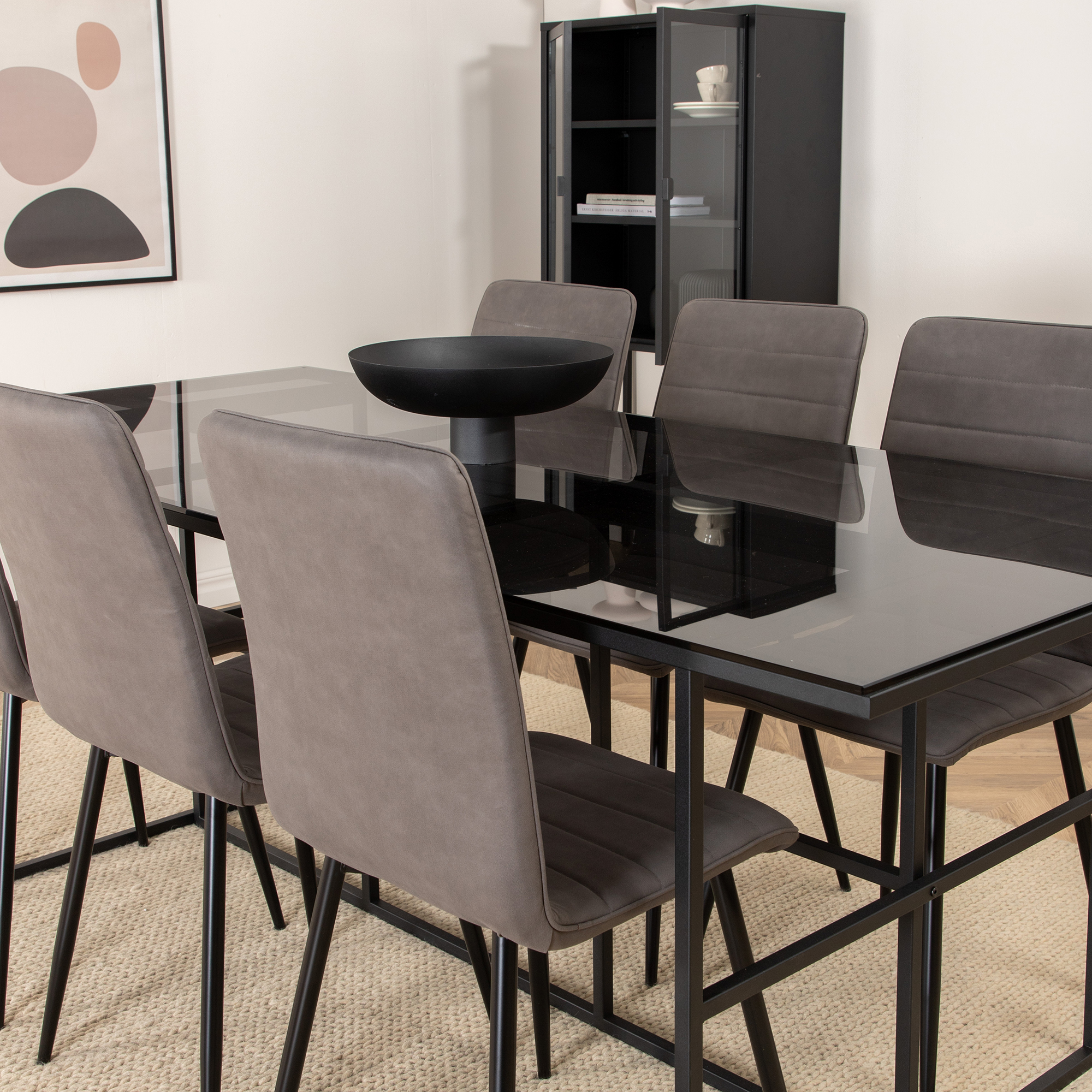 Spisegruppe Venture Home Lund med 6 Walerina Stoler