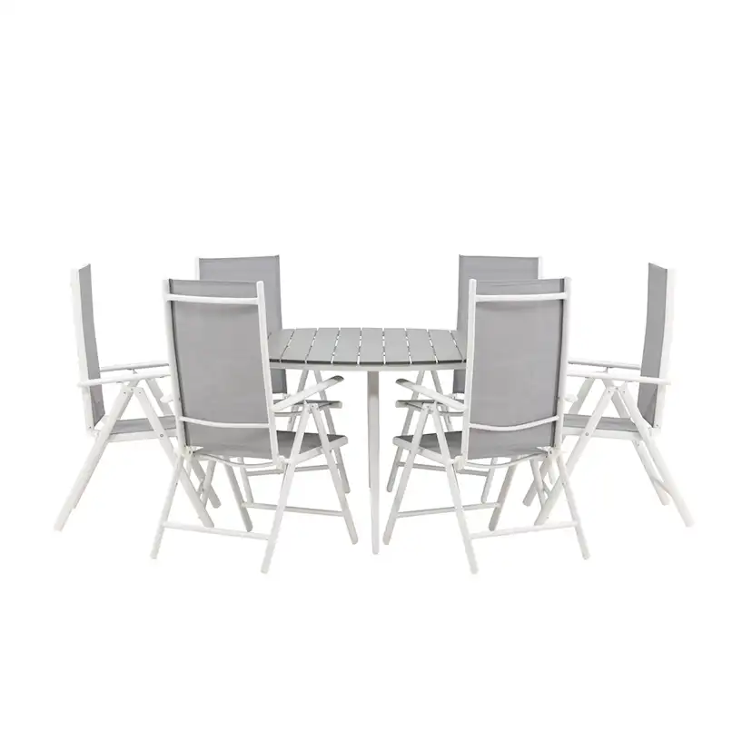 Spisegruppe Venture Home Break Ø150 cm med 6 Break Stoler