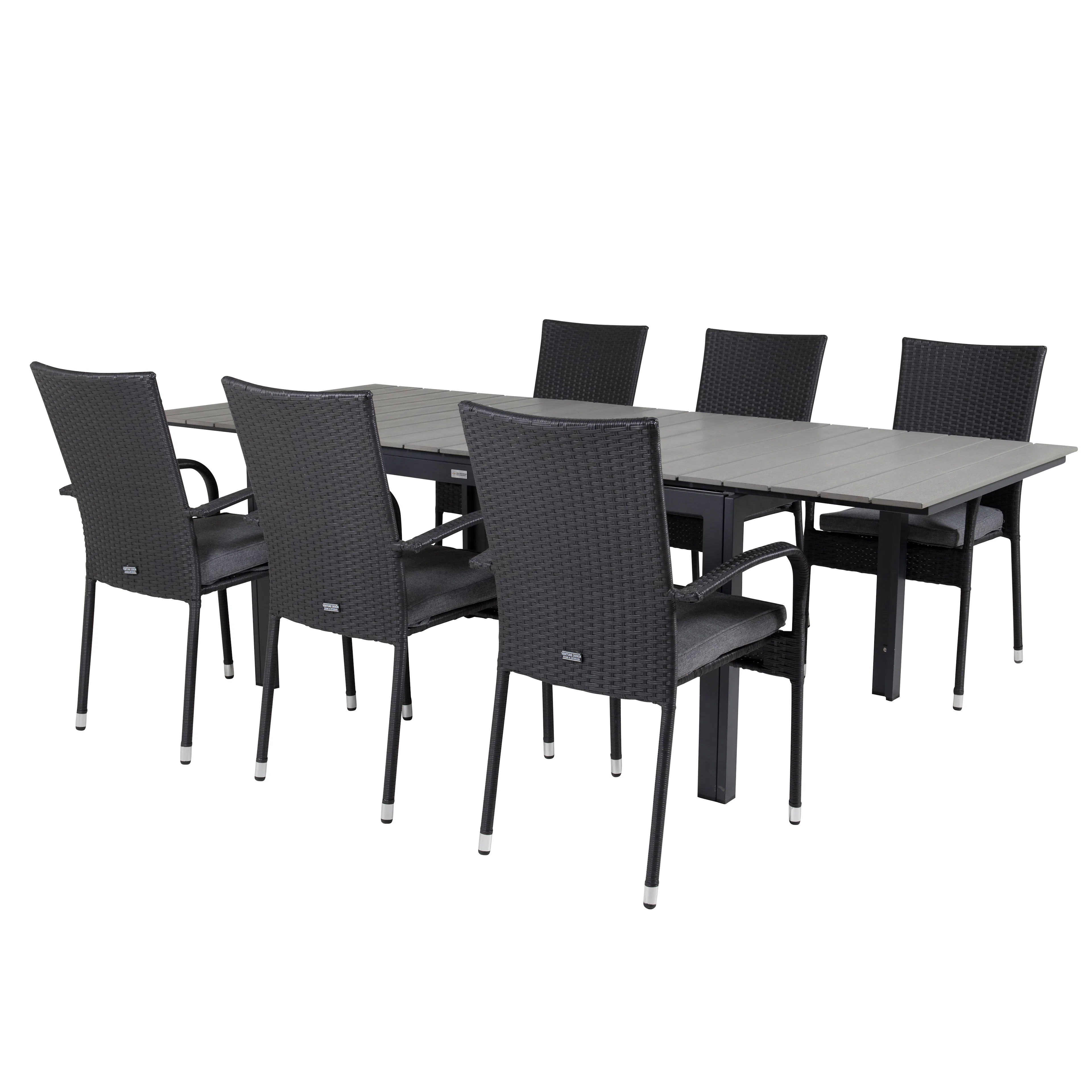 Spisegruppe Venture Home Lova 160/240 med 6 Asta Stoler
