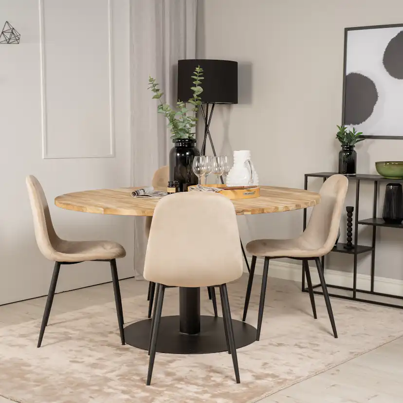Spisegruppe Venture Home Cornelia med 4 Pobbie Stoler