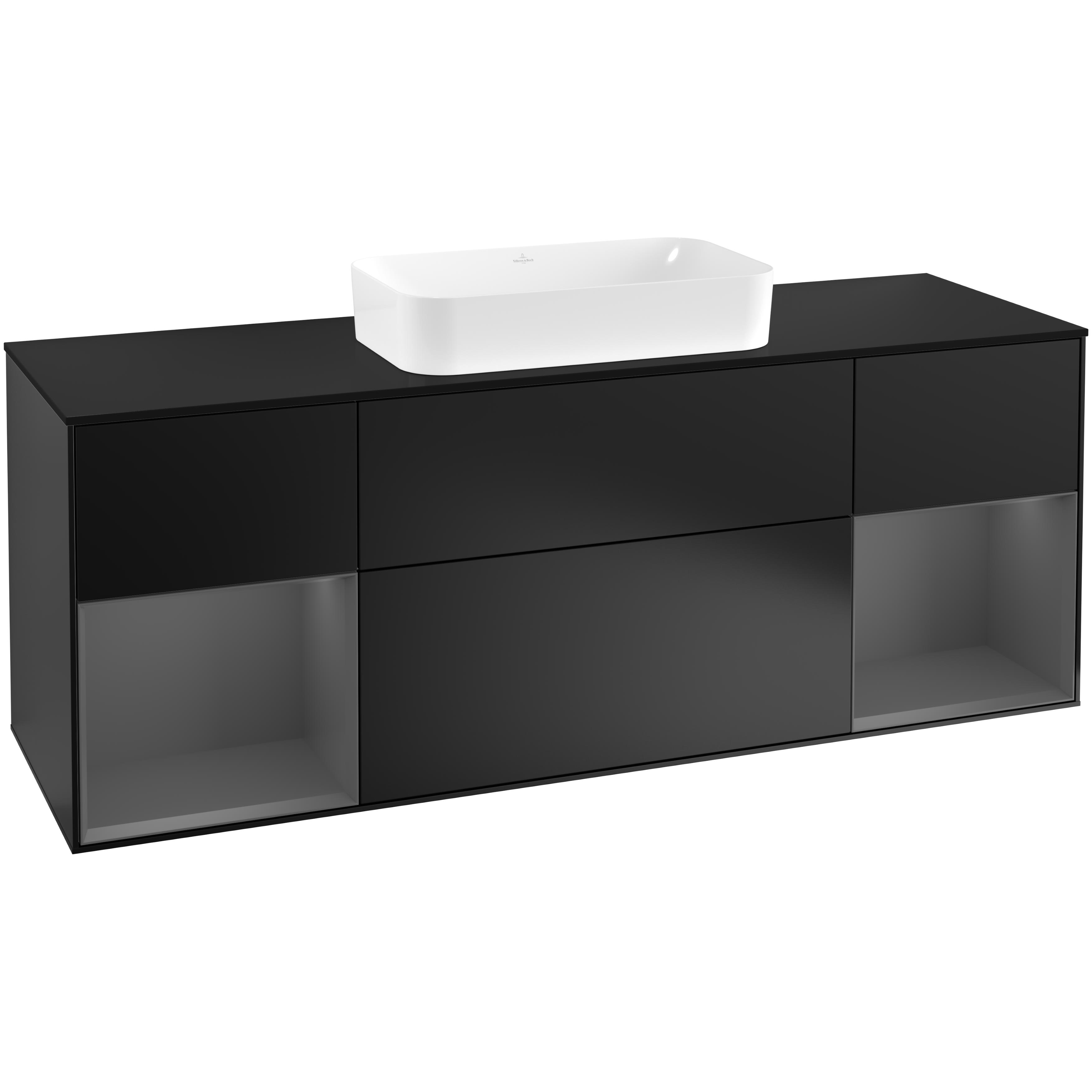 Tvättställsskåp Villeroy & Boch Finion med Två Hyllor och Bänkskiva för Fristående Tvättställ