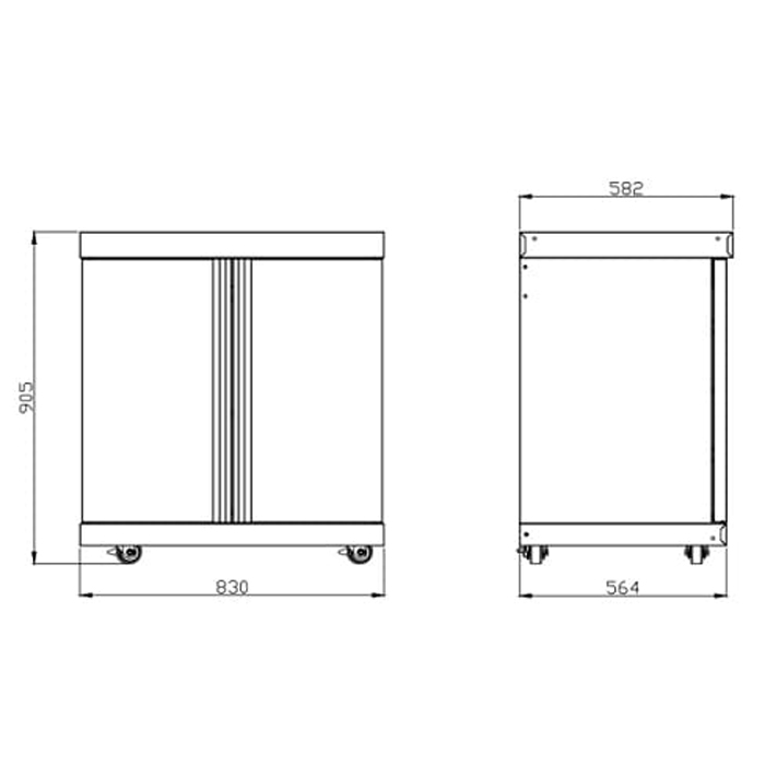 Oppbevaringsskap Modul Myoutdoorkitchen Stainless Collection