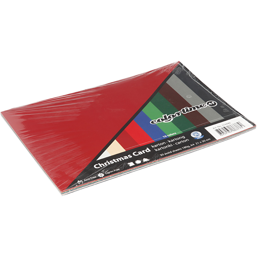 Julekartong Creativ Company Ass Farger A4 210x297 mm 1 Pk