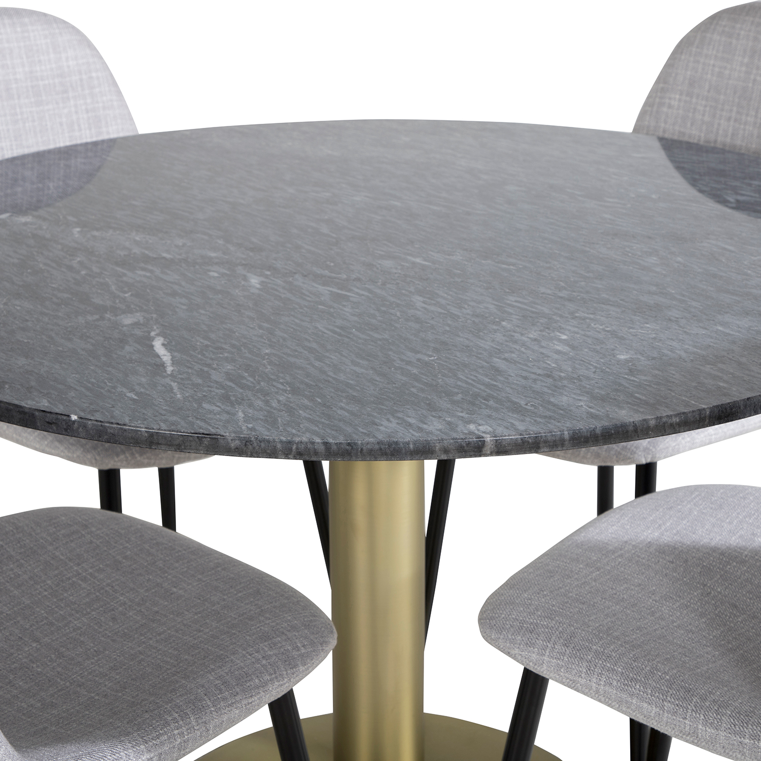 Spisegruppe Venture Home Estelle med 4 Pobbie Stoler Polyester