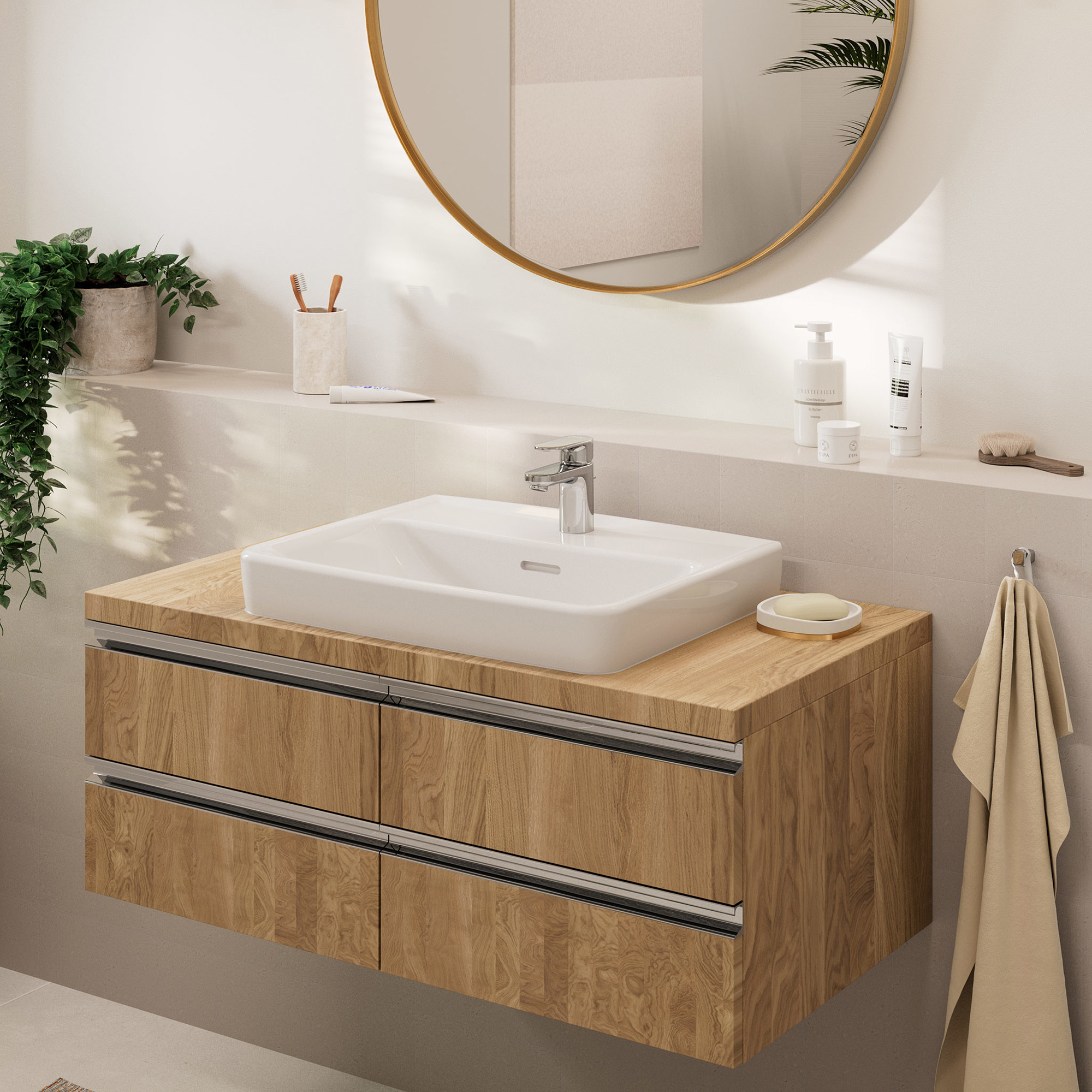 Servantbatteri Hansgrohe Vernis Blend 70 med Løfteventil