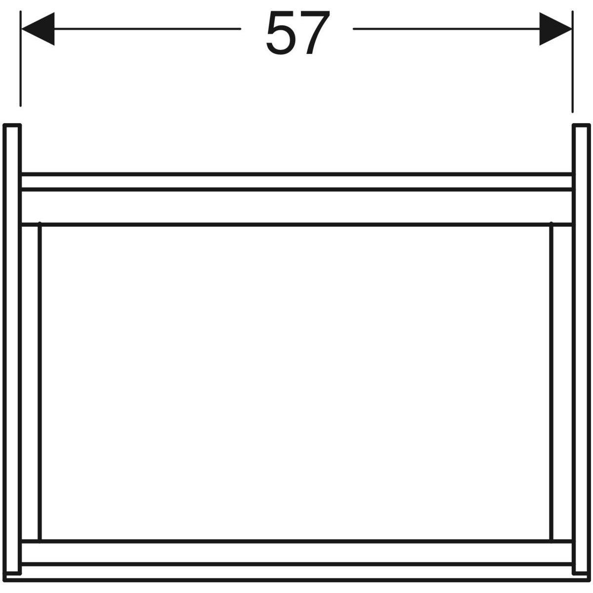 Ifö Elegant underskåp för möbeltvättställ, med två lådor: B= Hvit, 600x600 mm