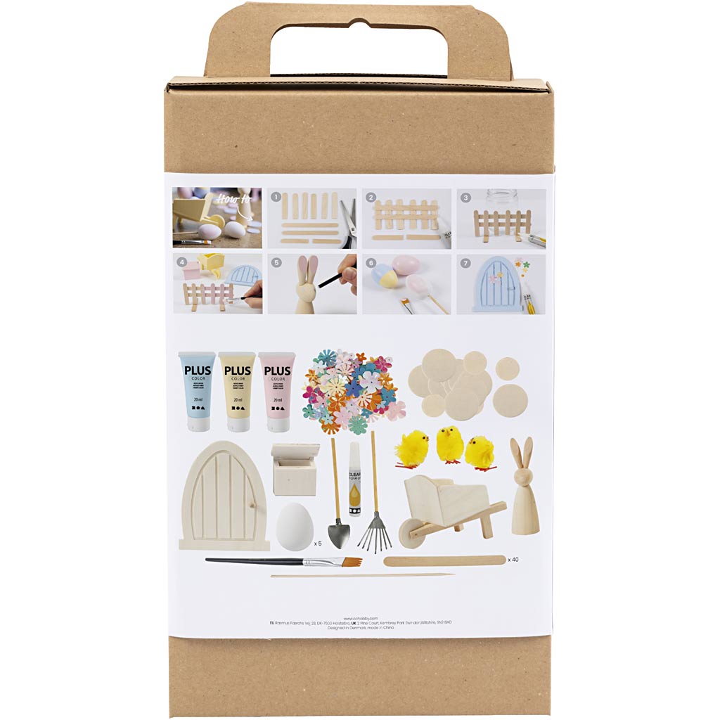 Påskeharens dør Creativ Company DIY Kit Pastellfarger
