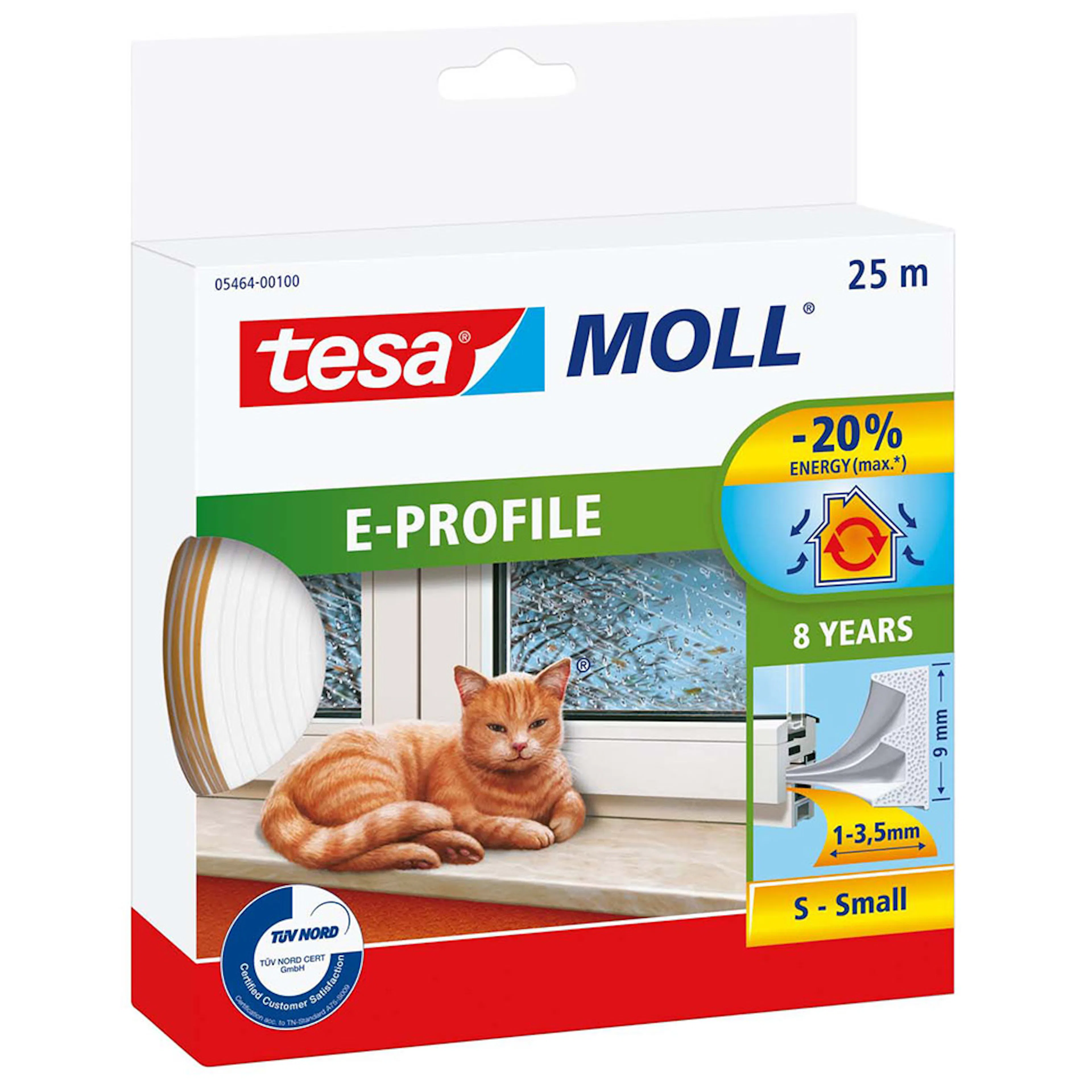 Tetningslist Vindu Tesa E-list Hvit 25 m