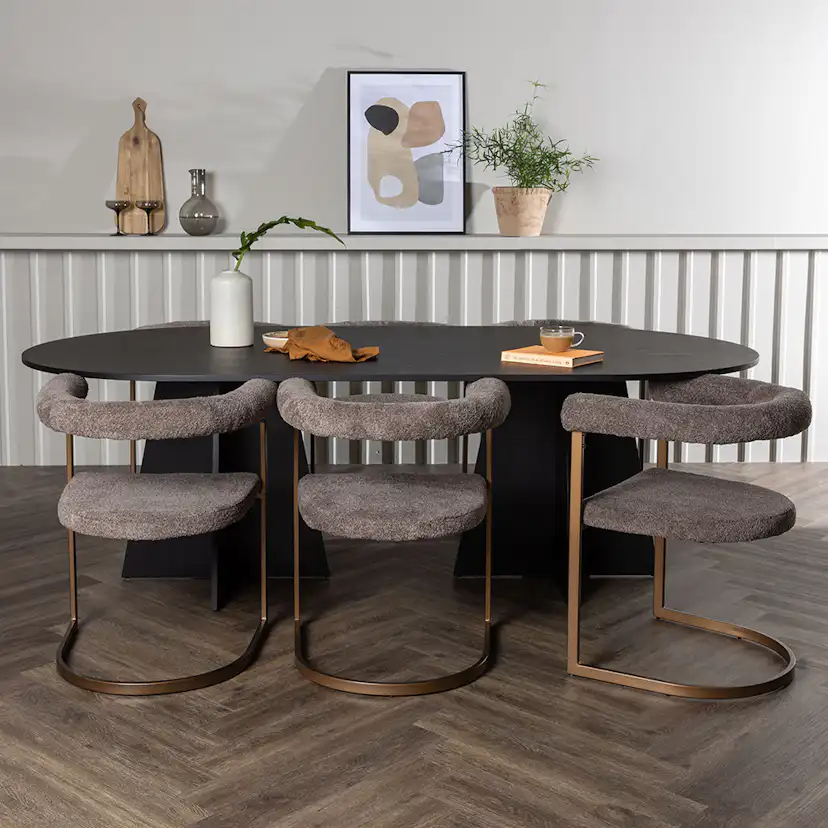 Spisegruppe Venture Home Bootcut med 6 stk Morning Stoler