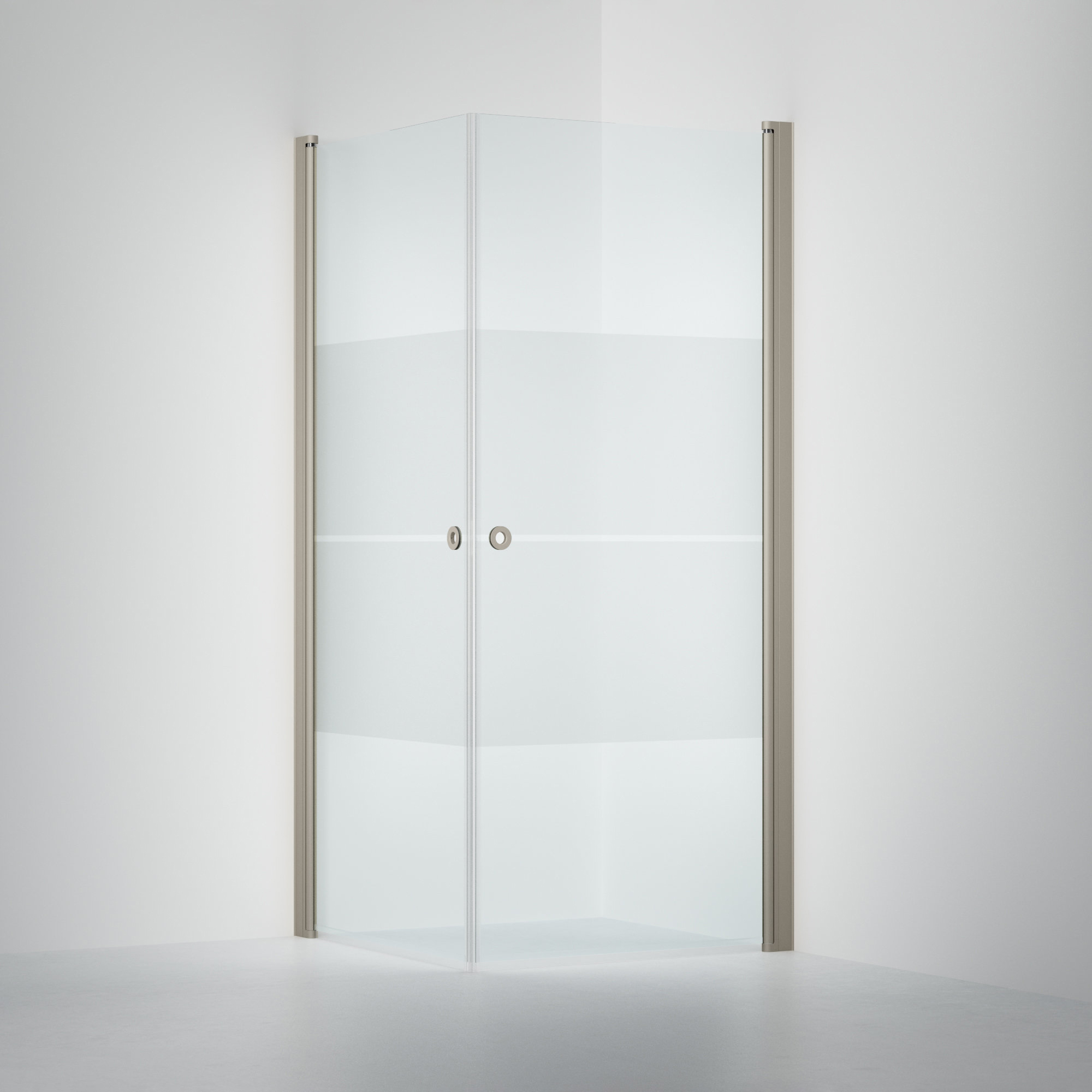 Duschvägg Linc Angel 800x800 mm, Strimma, Stone