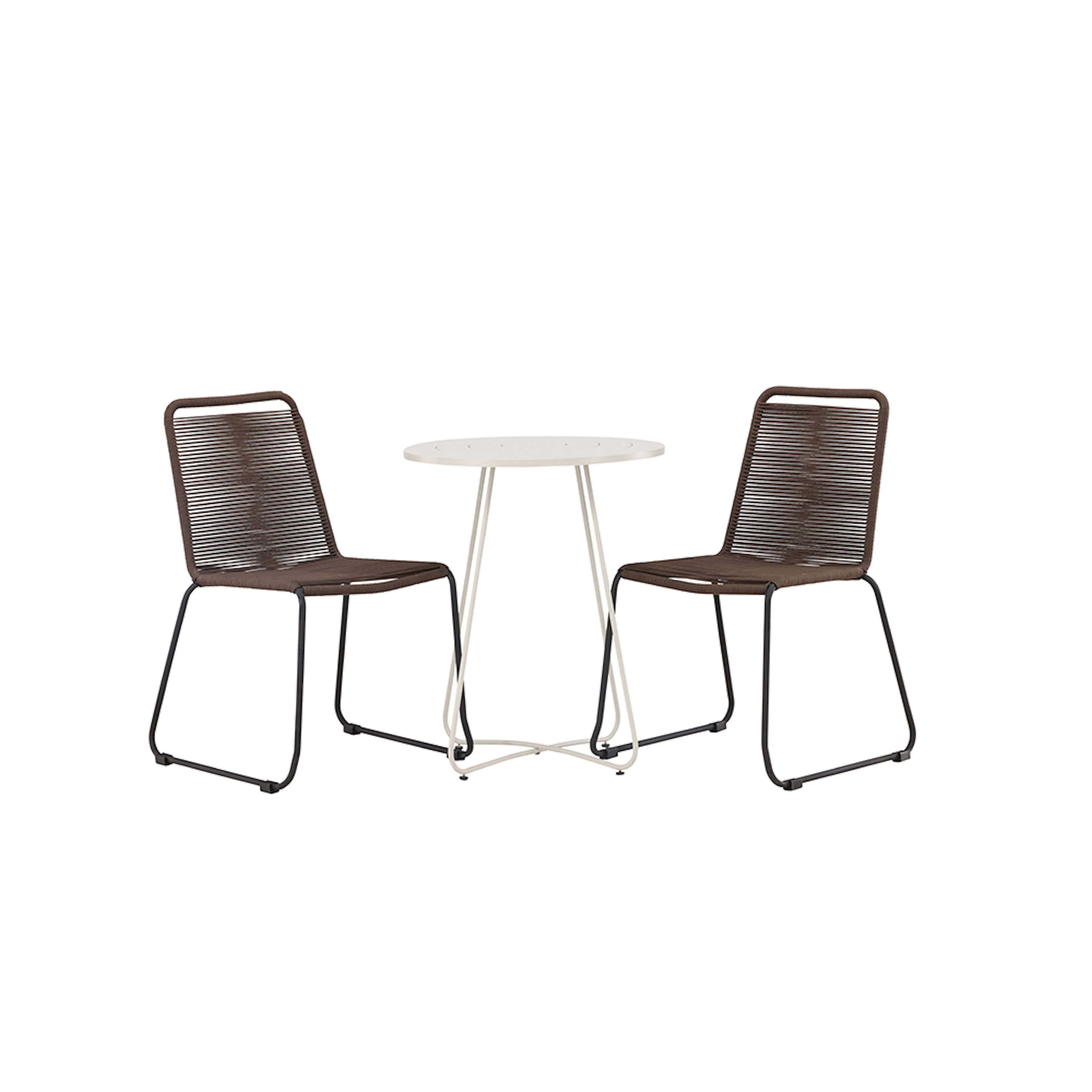 Cafégruppe Venture Home Bacong Bord med 2 Lindos Stoler