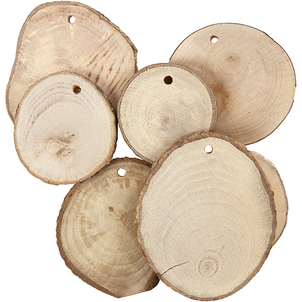 Treskiver Creativ Company med Hull Dia 40-70 mm Hullstr 4 mm tykkelse 5 mm 25 stk/1 pk