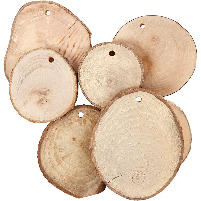 Treskiver Creativ Company med Hull Dia 40-70 mm Hullstr 4 mm tykkelse 5 mm 25 stk/1 pk