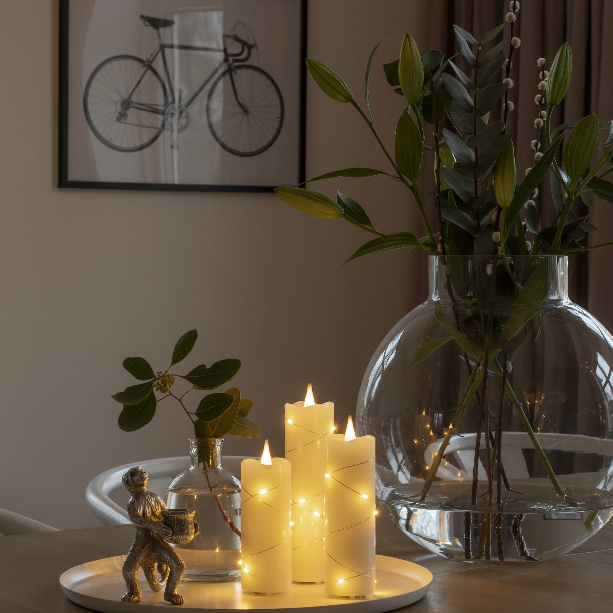 Vokslys Gnosjö Konstsmide Micro-LED 1824-26 2xAA