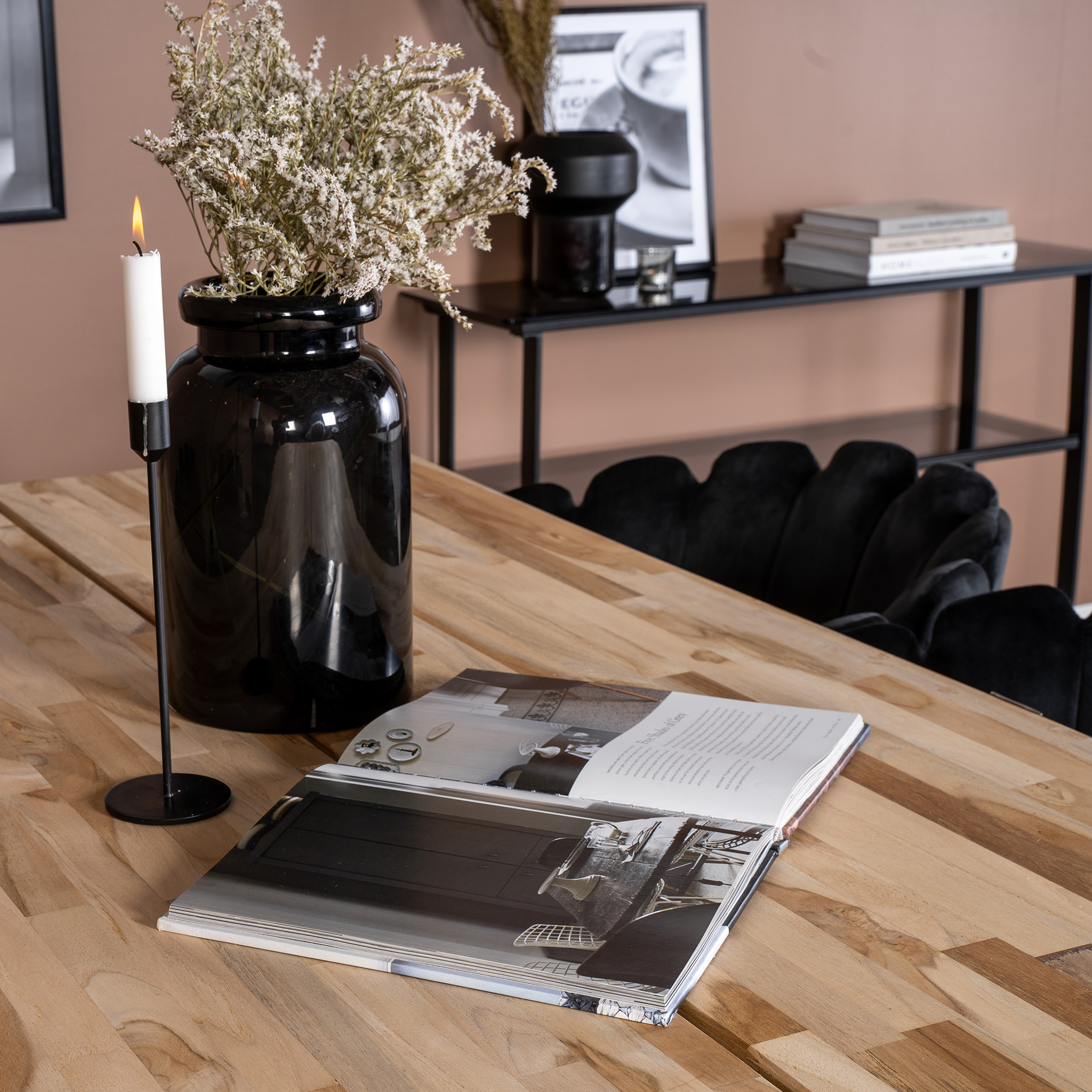 Spisegruppe furniture/fashion Cornelia med 6 Limhamn Stoler