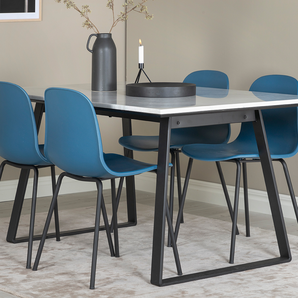 Spisegruppe Venture Home Estelle 140 med 4 Ardi Stoler