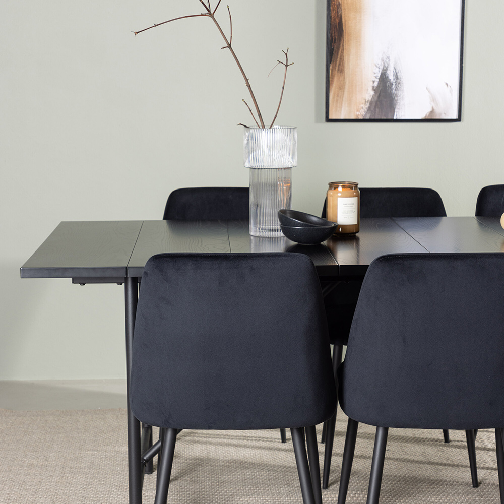Spisegruppe Venture Home Astrid med 6 Night Fløyel Stoler