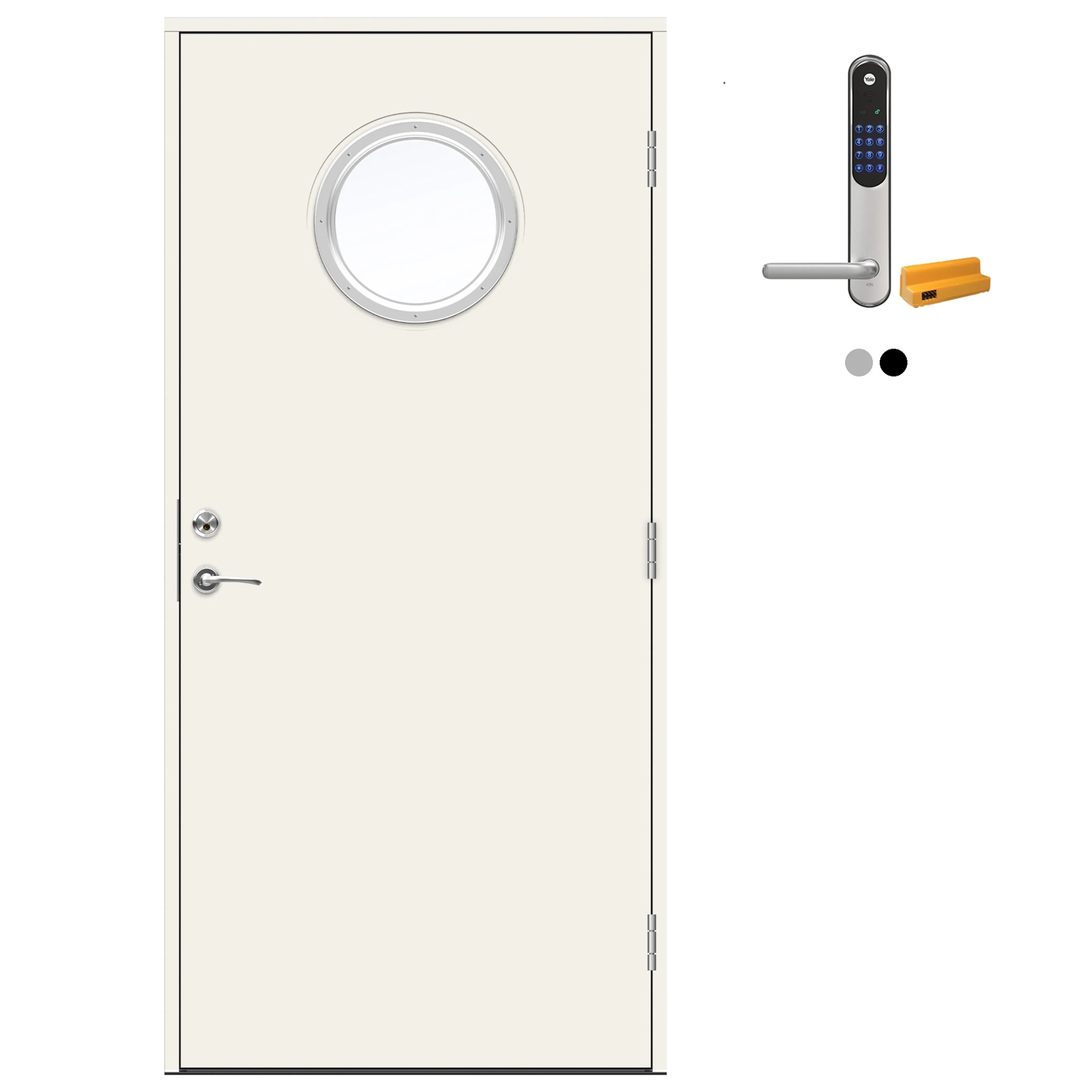 Ytterdør Swedoor Advance-Line Nordic Kalmar med Yale Doorman Classic Home