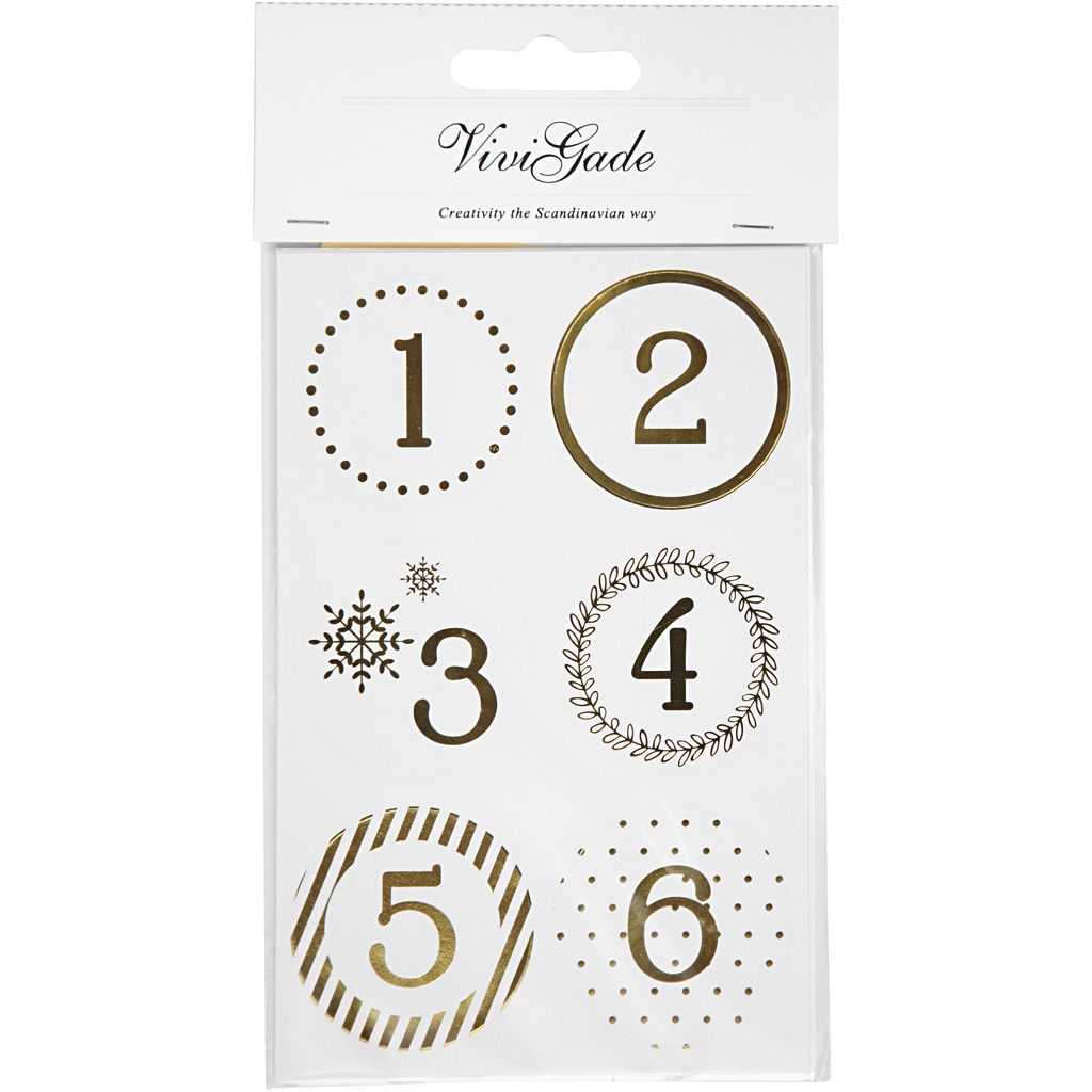 Kalendersifre Creativ Company D40 mm 9x14 cm 4 Ark/1 Pk