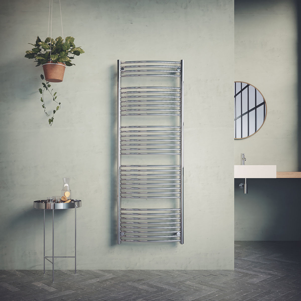 Borgholm Cv Krom, 1640x600/559mm/ 898/467w BxH: 600x1640 mm. Vann og Strøm Krom