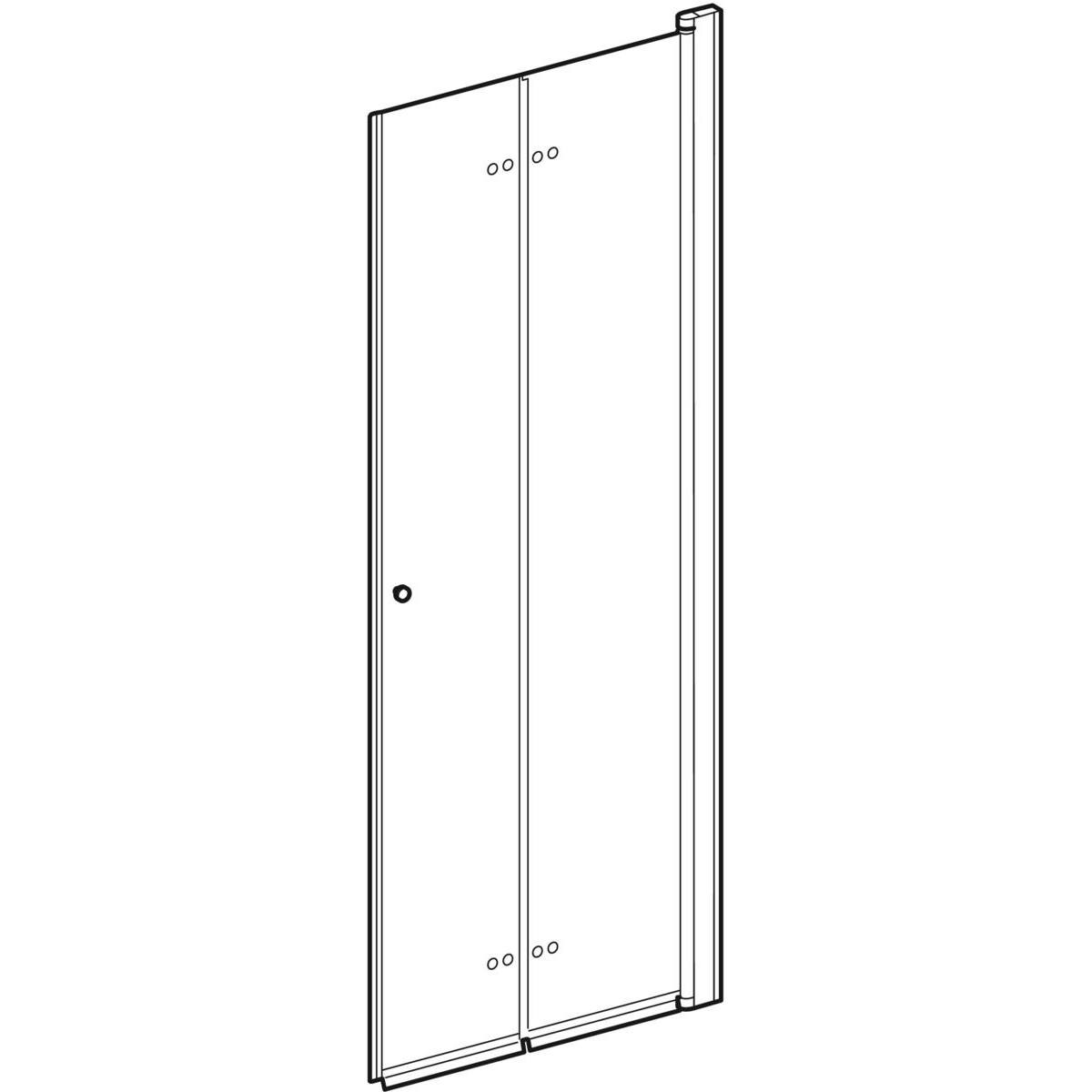 Contura Shower Showerama 10-11 vikdörr: L=70cm, Silverfärger / Glas tra BxH:700x2000, Höger