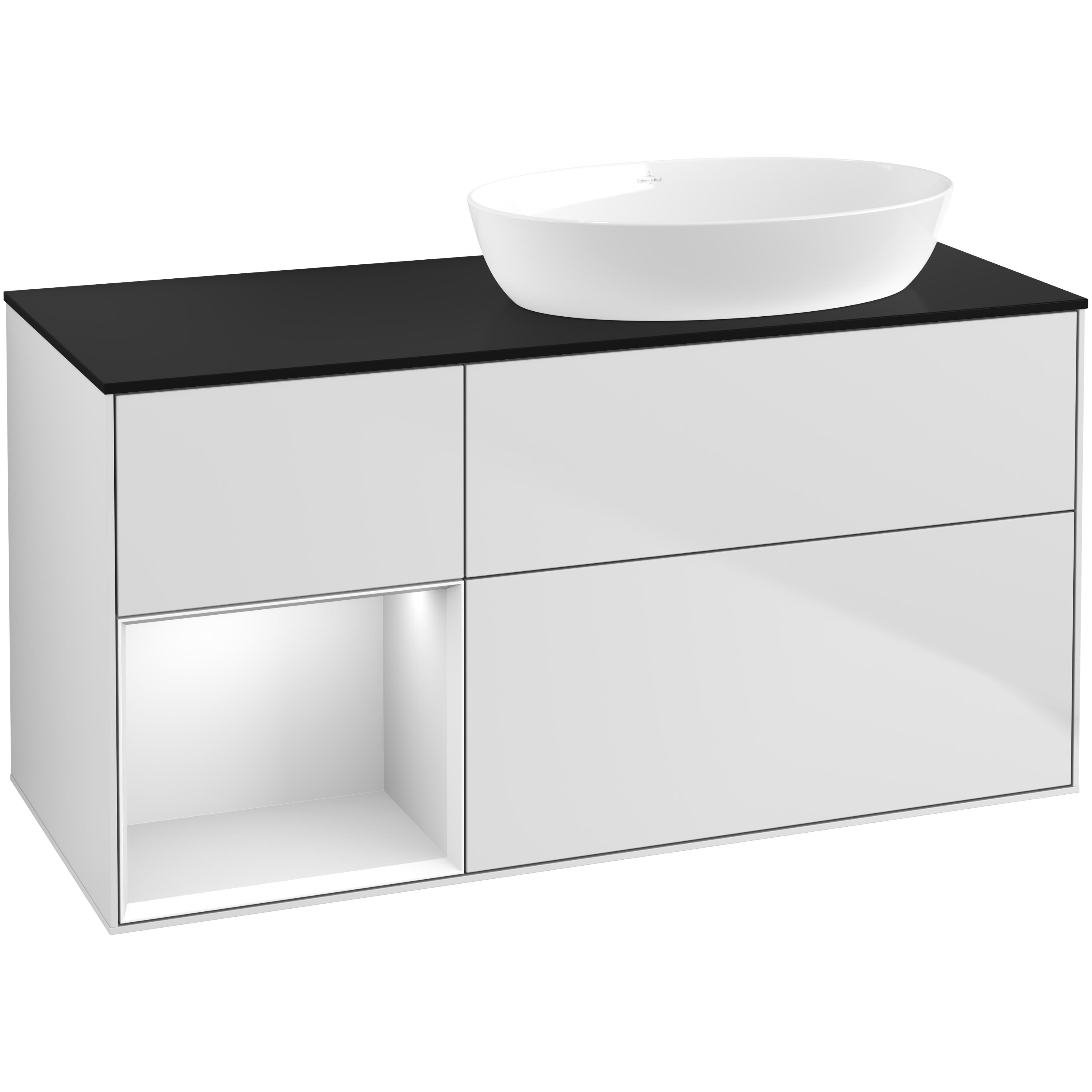 Tv&auml;ttst&auml;llssk&aring;p Villeroy & Boch Finion med 3 L&aring;dor Hylla och B&auml;nkskiva f&ouml;r Ocentrerat Tv&auml;ttst&auml;ll fr&aring;n Artis & Collaro
