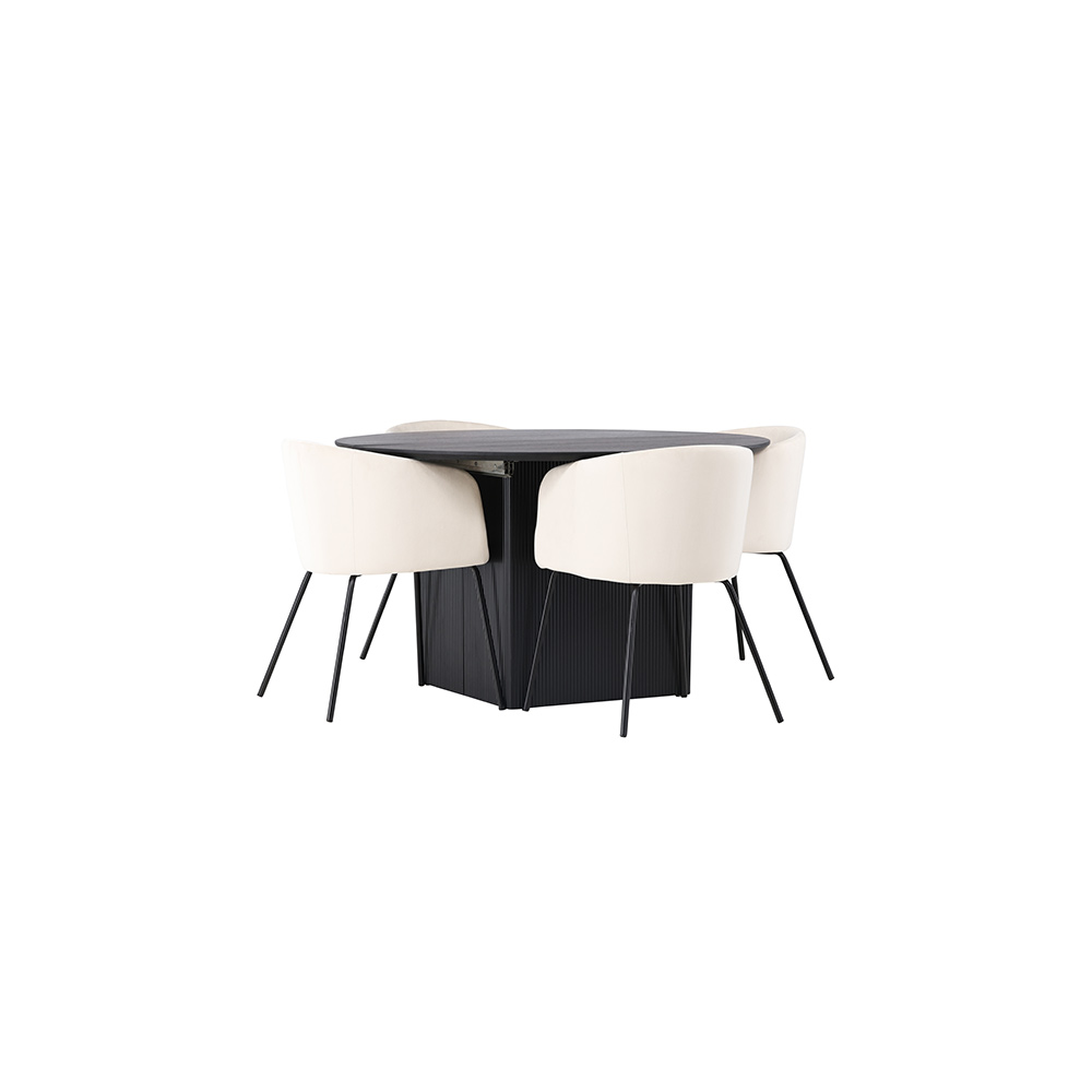 Spisegruppe Venture Home Matilda med 4 Berit Stoler