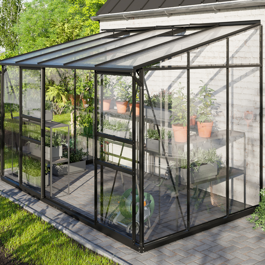 Frittstående Drivhus Vitavia Ida 6500 3mm Herdet Glass & 6mm Polykarbonat