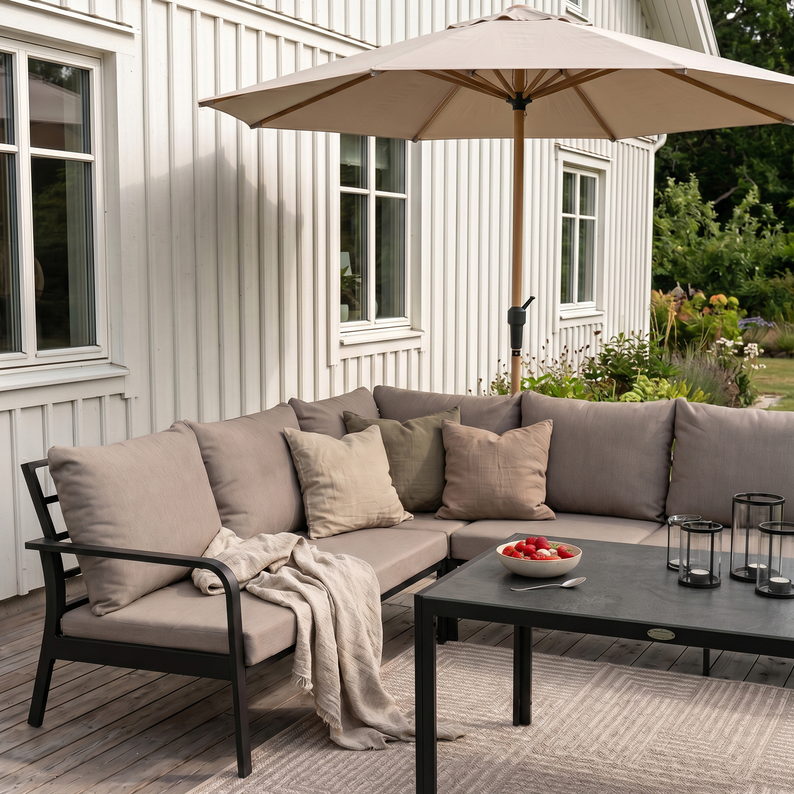 Hagesofa Hjørne Hillerstorp Hånger Sort