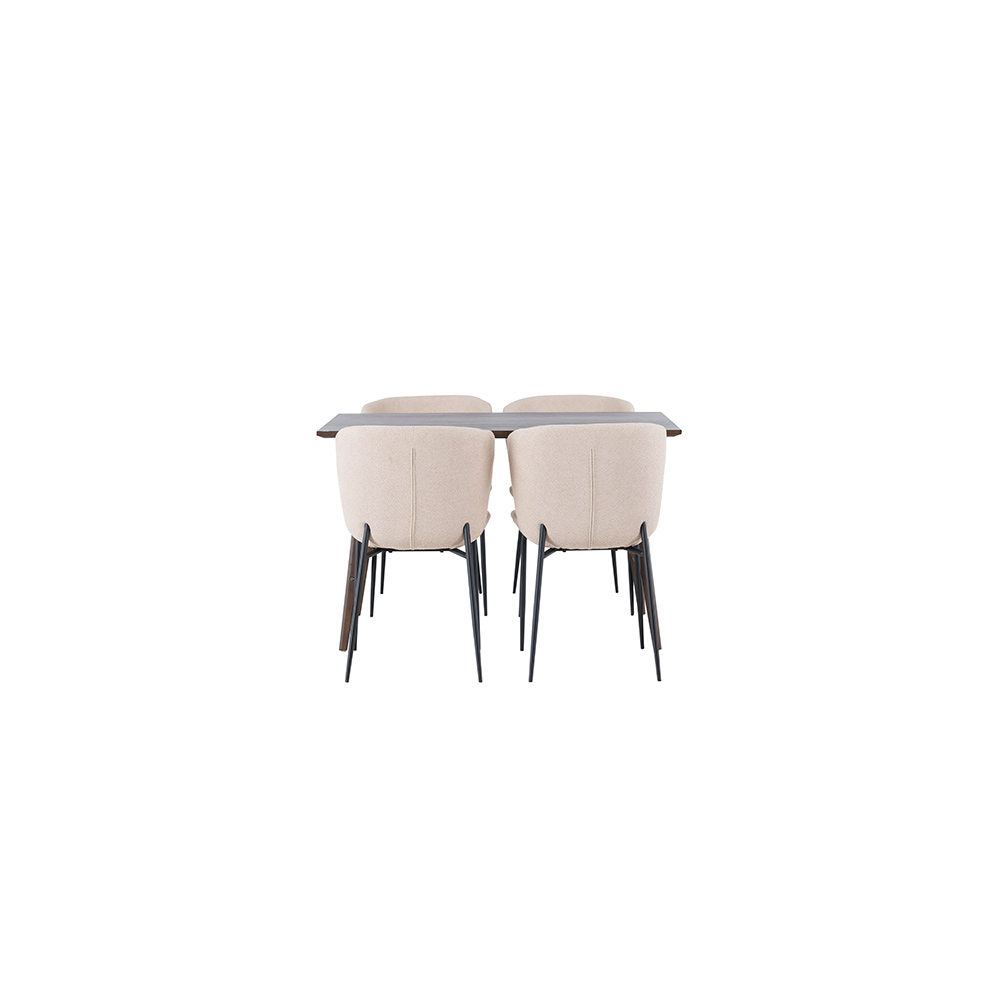 Spisegruppe Venture Home Kaseidon med 4 stk Modesto Stoler