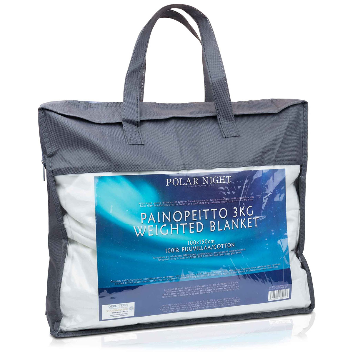 Vektteppe Polar Night Bomull 150x200 cm
