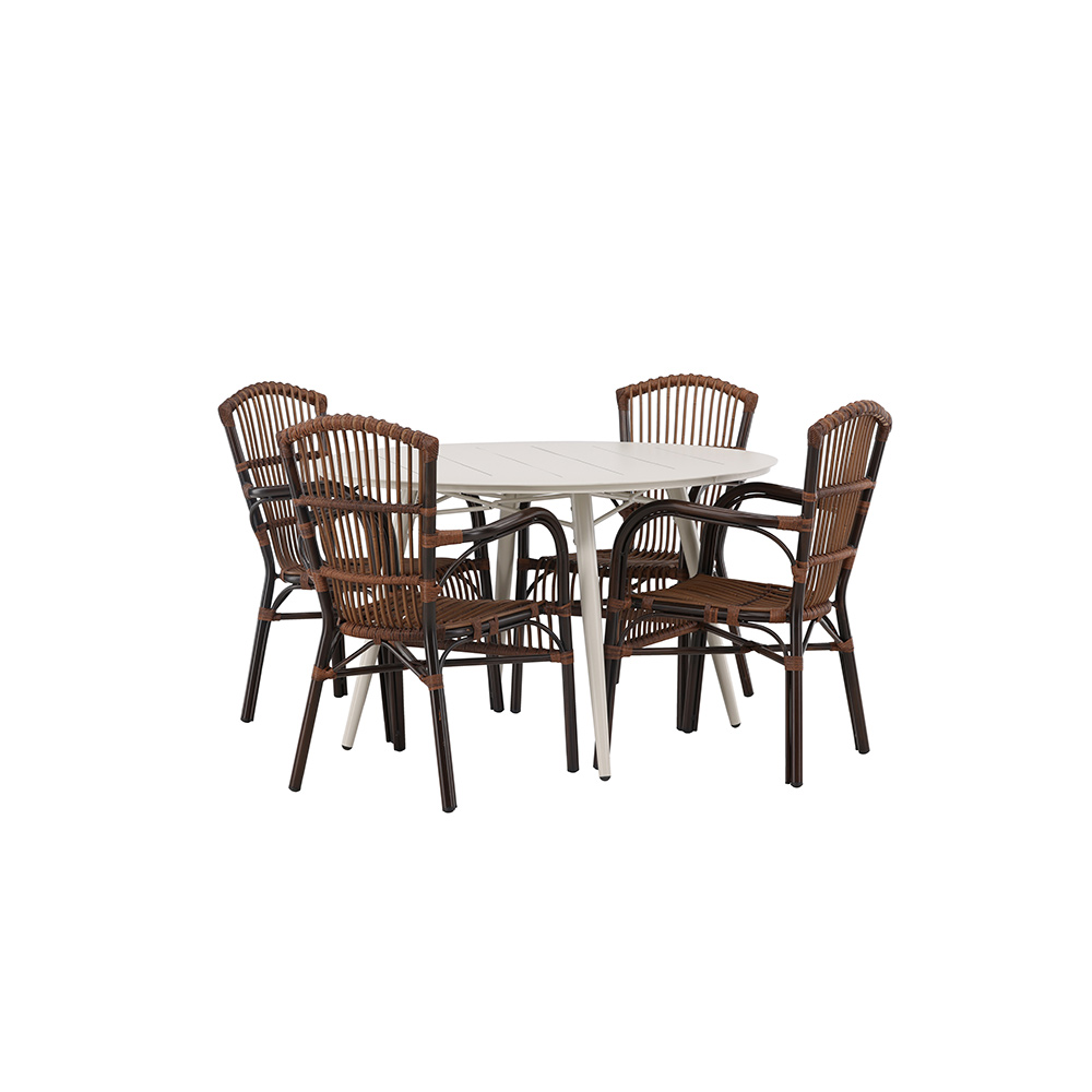 Spisegruppe Venture Home Lina Bord med 4 Galera Stoler