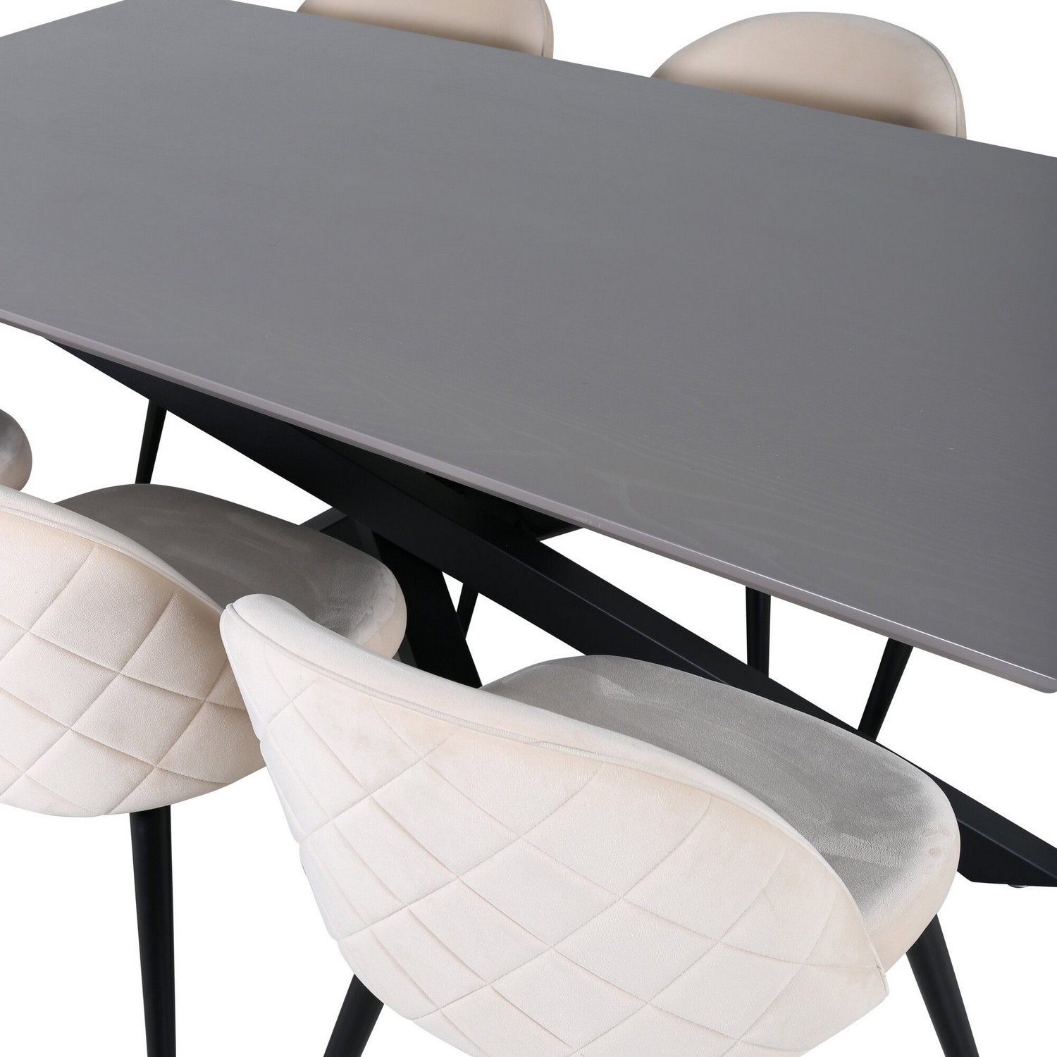 Spisegruppe Venture Home med Piata Spisebord og 6 Valentina Stitcthes Spisestoler