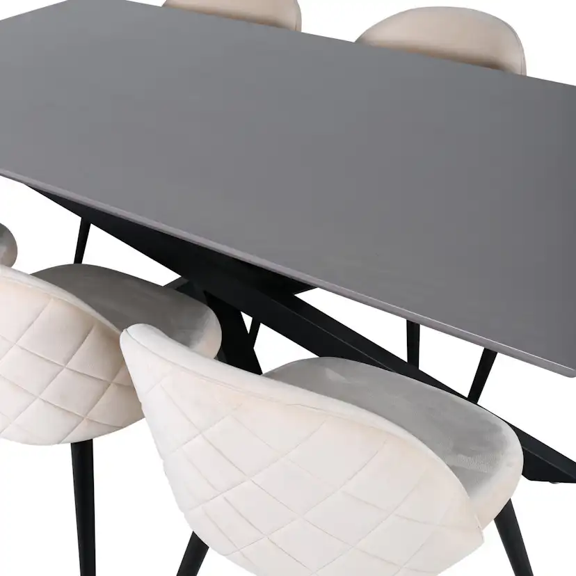 Spisegruppe Venture Home med Piata Spisebord og 6 Valentina Stitcthes Spisestoler