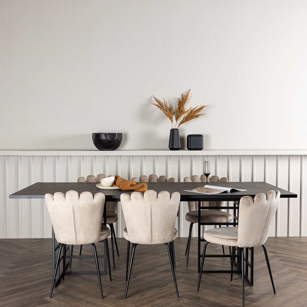 Spisegruppe Venture Home Ystad med 6 stk Limhamn Light Stoler