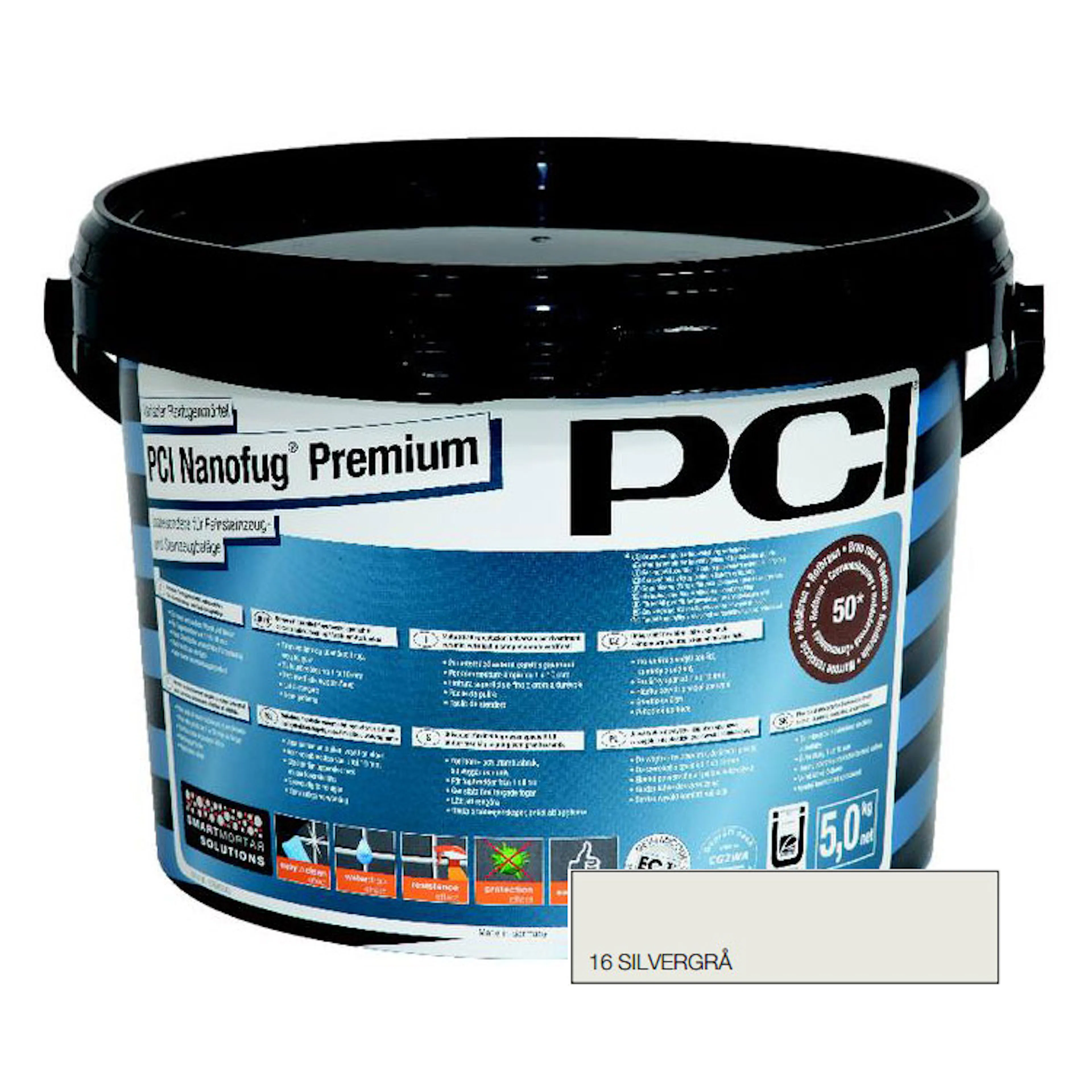 Fog PCI Nanofug Premium Silvergrå, 5 kg Färg: Silvergrå