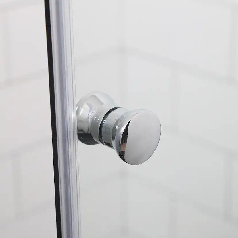 Dusjhjørne Bathlife Allsidig Rett Vegg + Rett Dør Delvis Frostet Glass