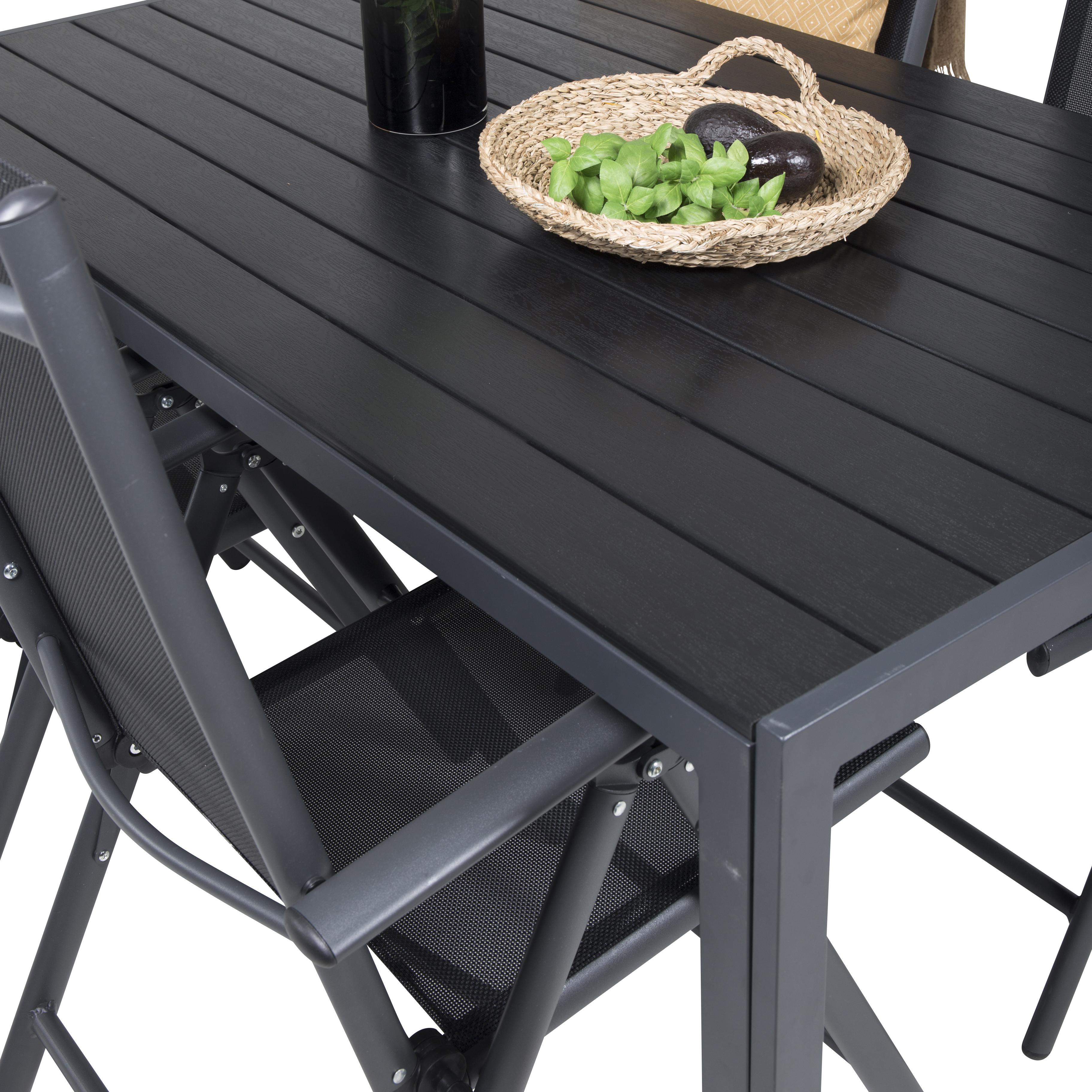 Spisegruppe Venture Home Bront 150 med 4 Bront Stoler