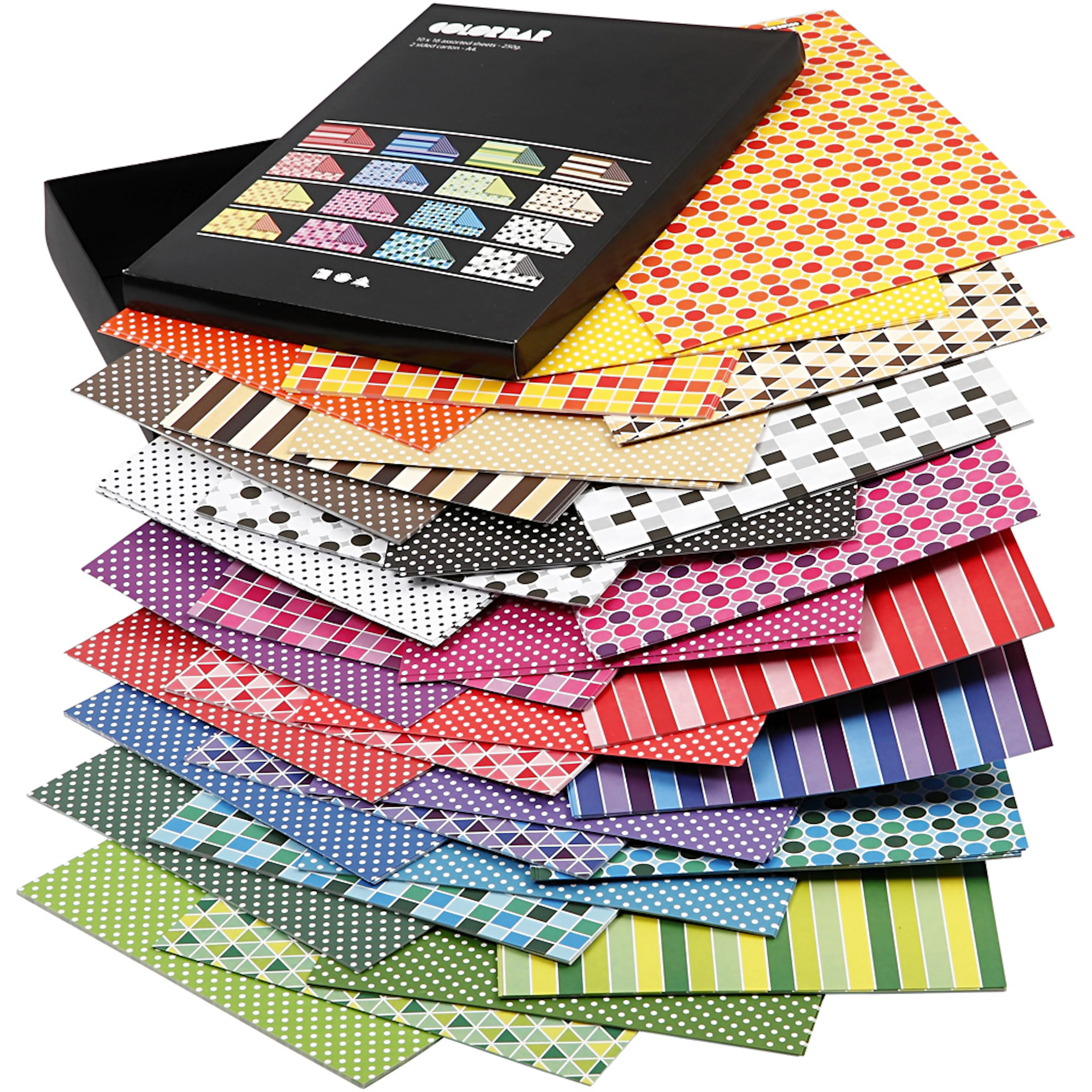 Farget kartong Creativ Company Ass farger A4 210x297 mm 1 Pk