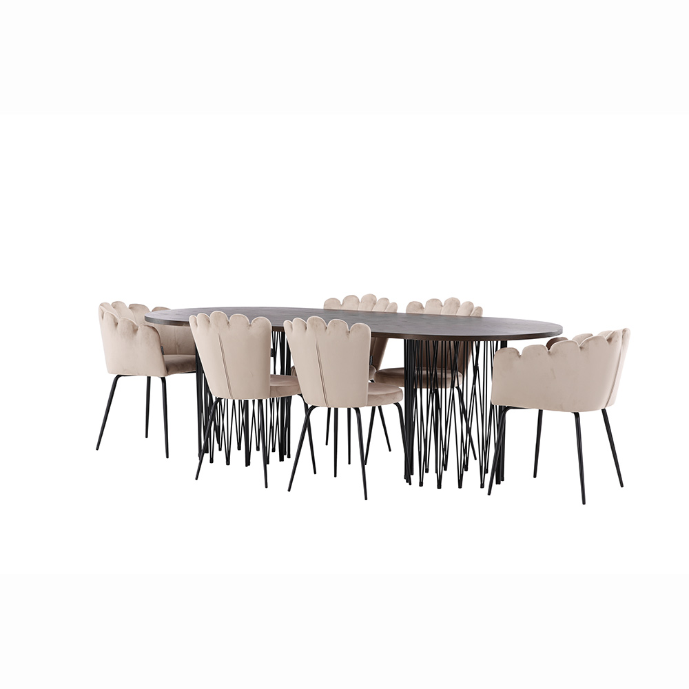 Spisegruppe furniture/fashion Stone med 4 Limhamn Light Stoler og 2 Limhamn Stoler