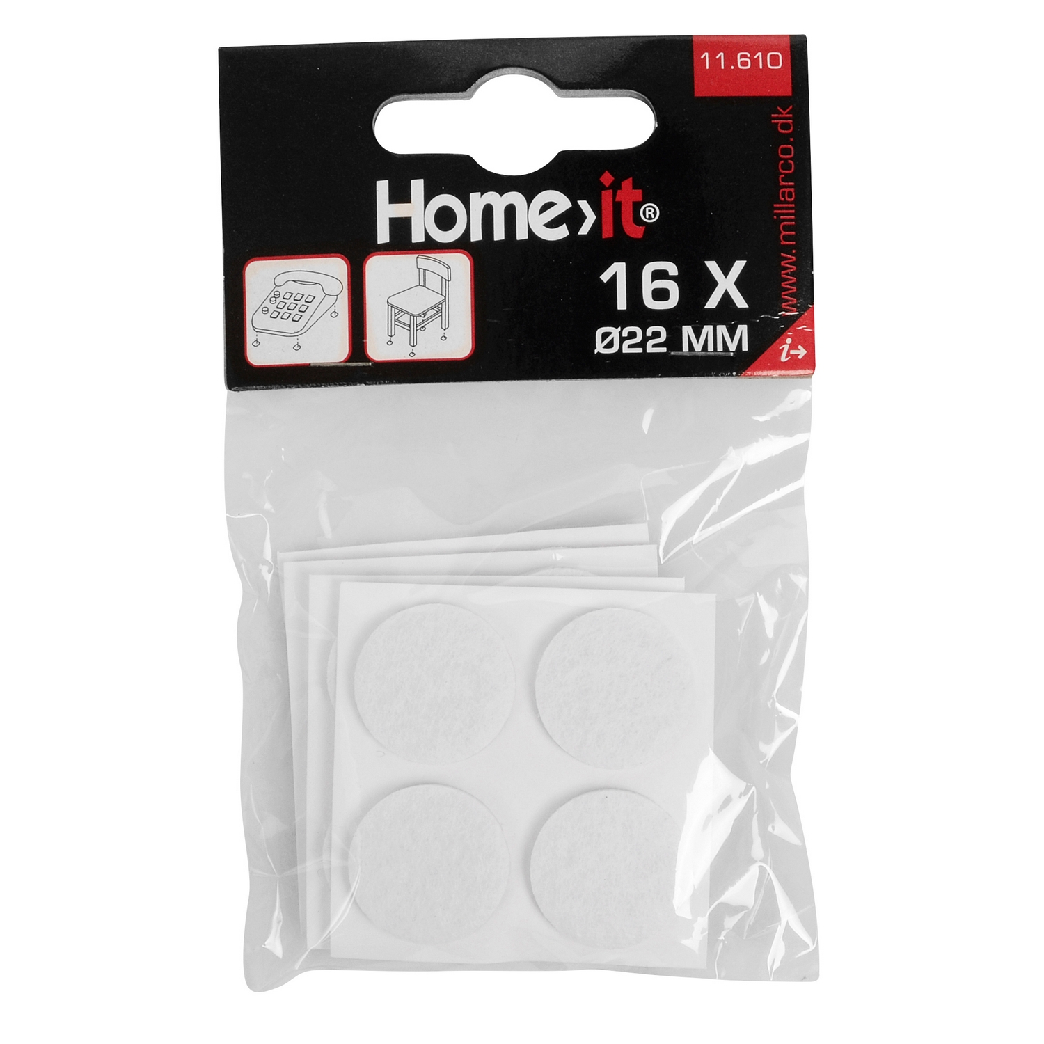 Filtpute Home it Rund Selvklebende