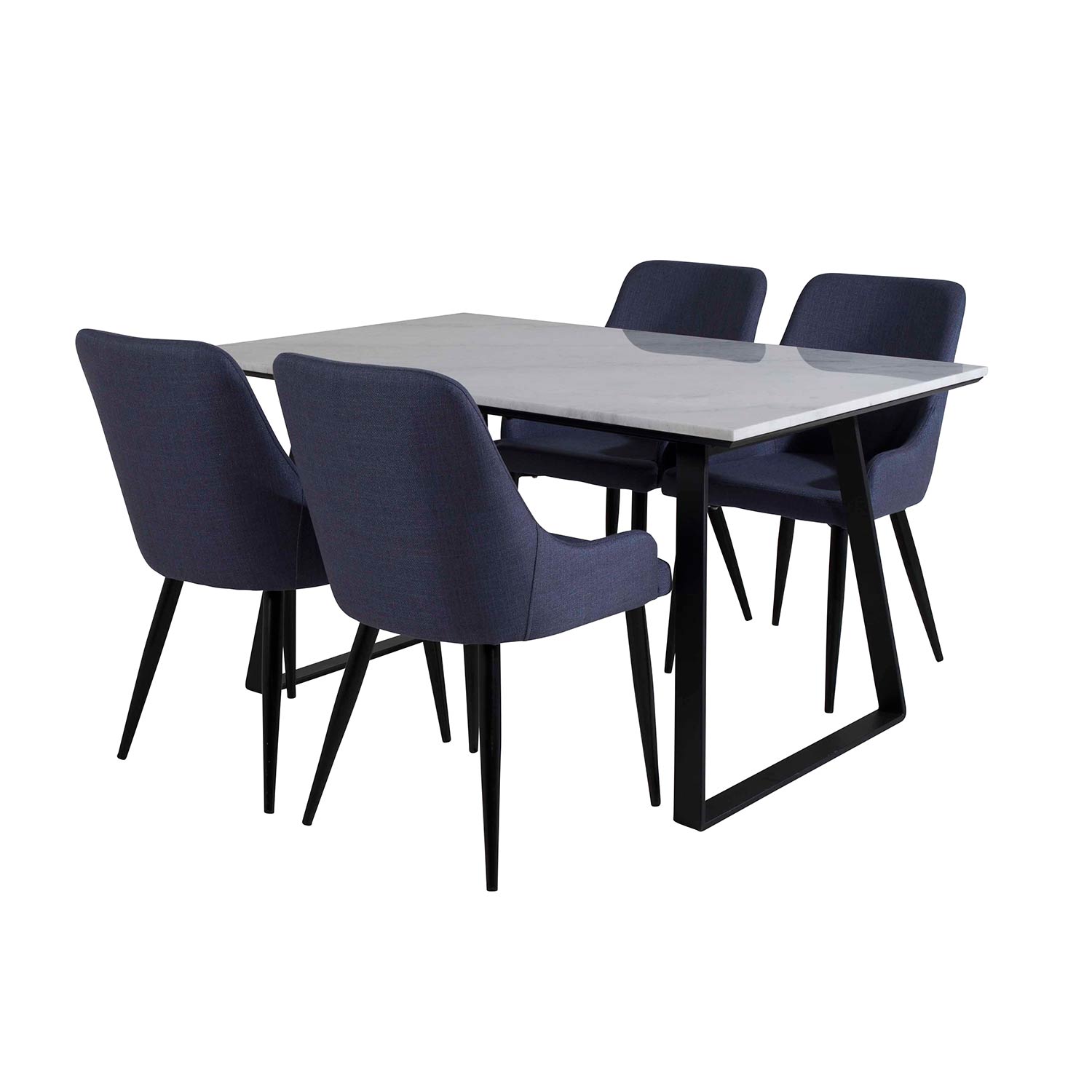 Spisegruppe Venture Home Estelle 140 med 4 Plake Stoler