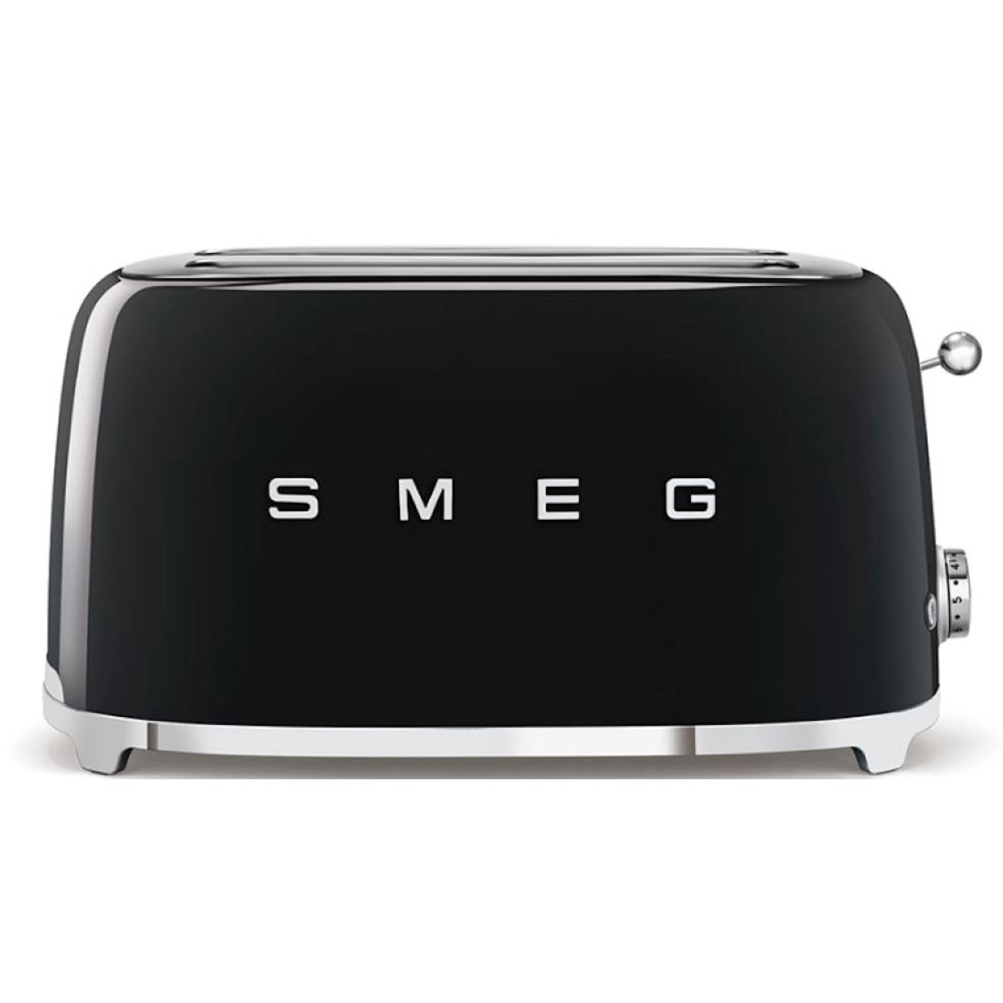 Brødrister Smeg TSF02BLEU Svart Retro Design med Ekstra Bredde Spor
