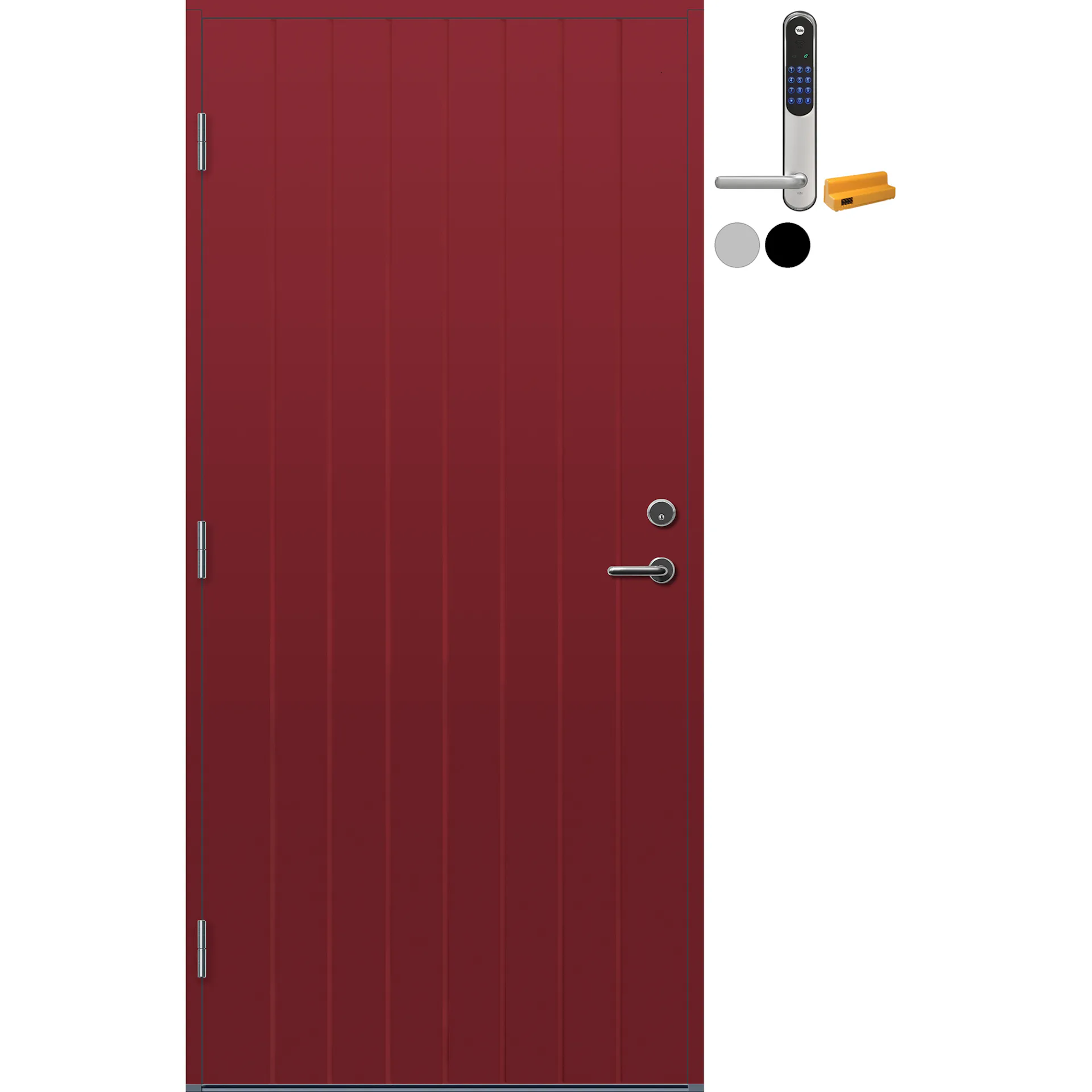Ytterdør Bygg1 Bodø med Yale Doorman Classic Home BxH 100x210 Venstre ...