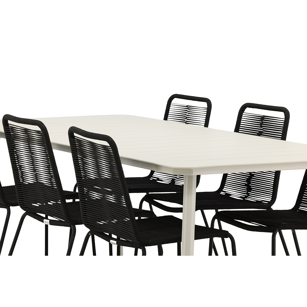 Spisegruppe Venture Home Lina med 6 Lindos Stoler