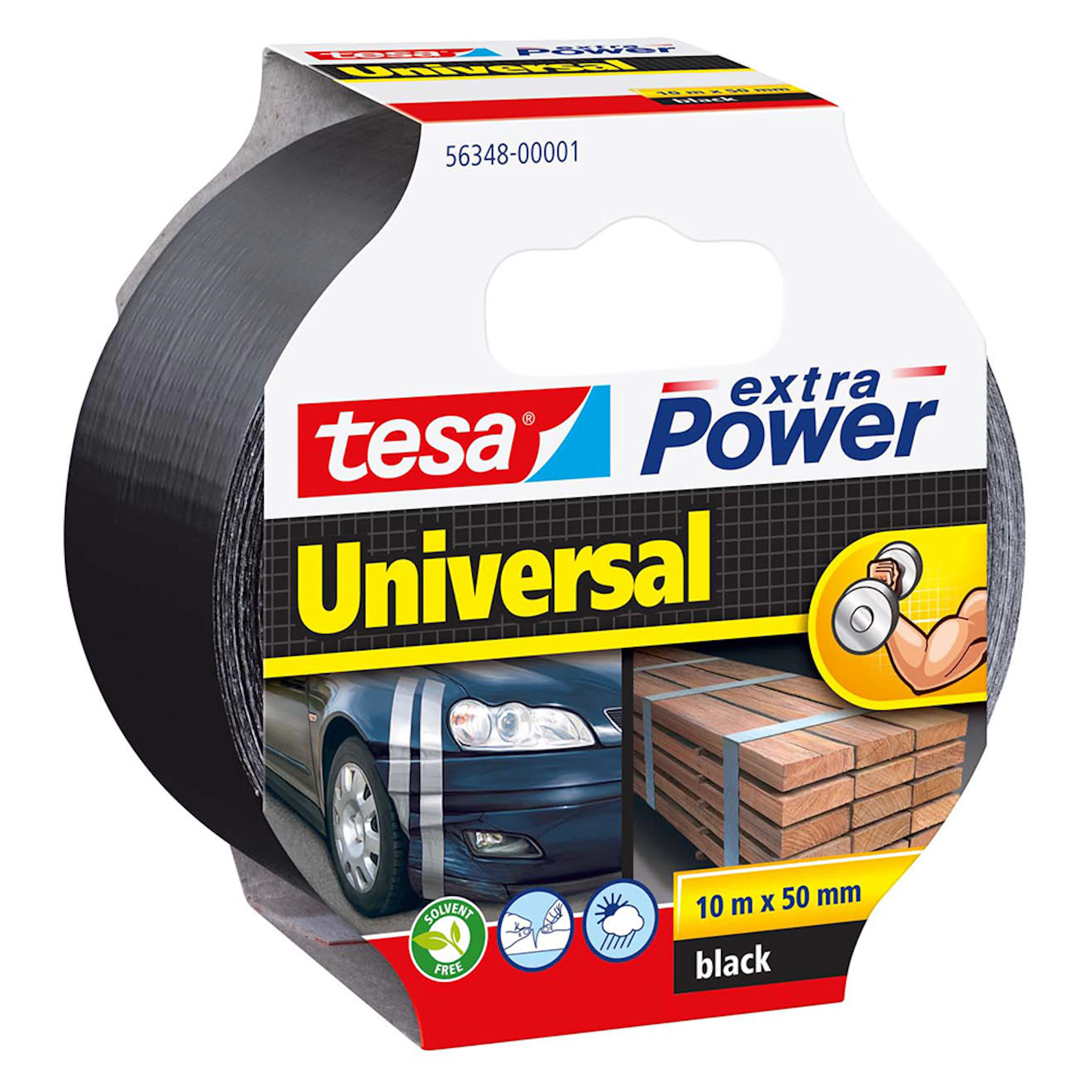 Vevet Tape Tesa 50 mm 10 m Sort 56348