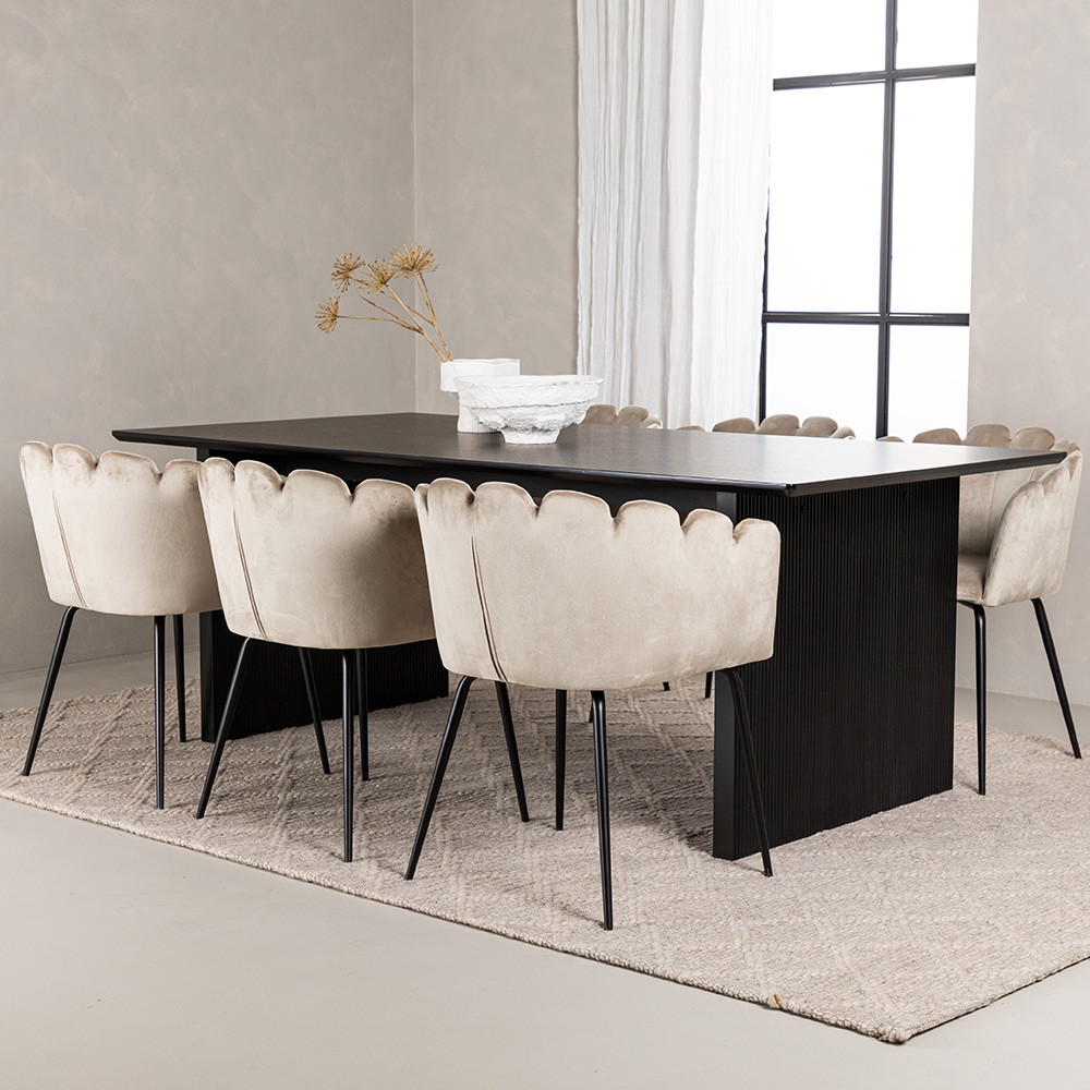 Spisegruppe Venture Home Vail med 6 Limhamn Stoler