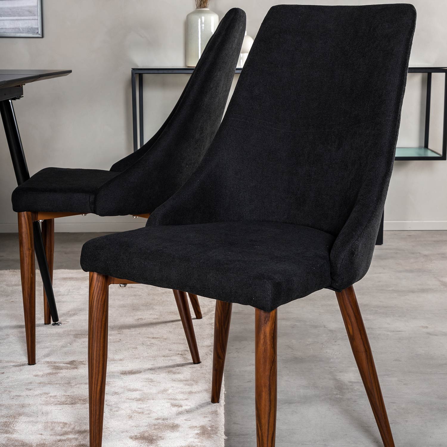 Spisegruppe Venture Home Silvia med Innleggsplate og 4 Laura Stoler