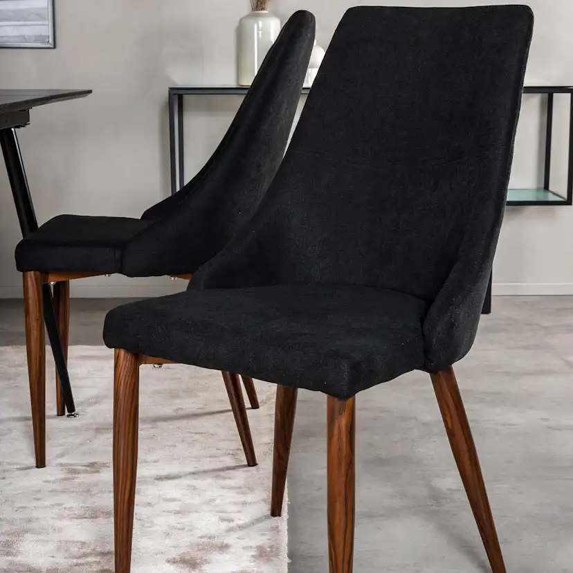 Spisegruppe Venture Home Silvia med Innleggsplate og 4 Laura Stoler